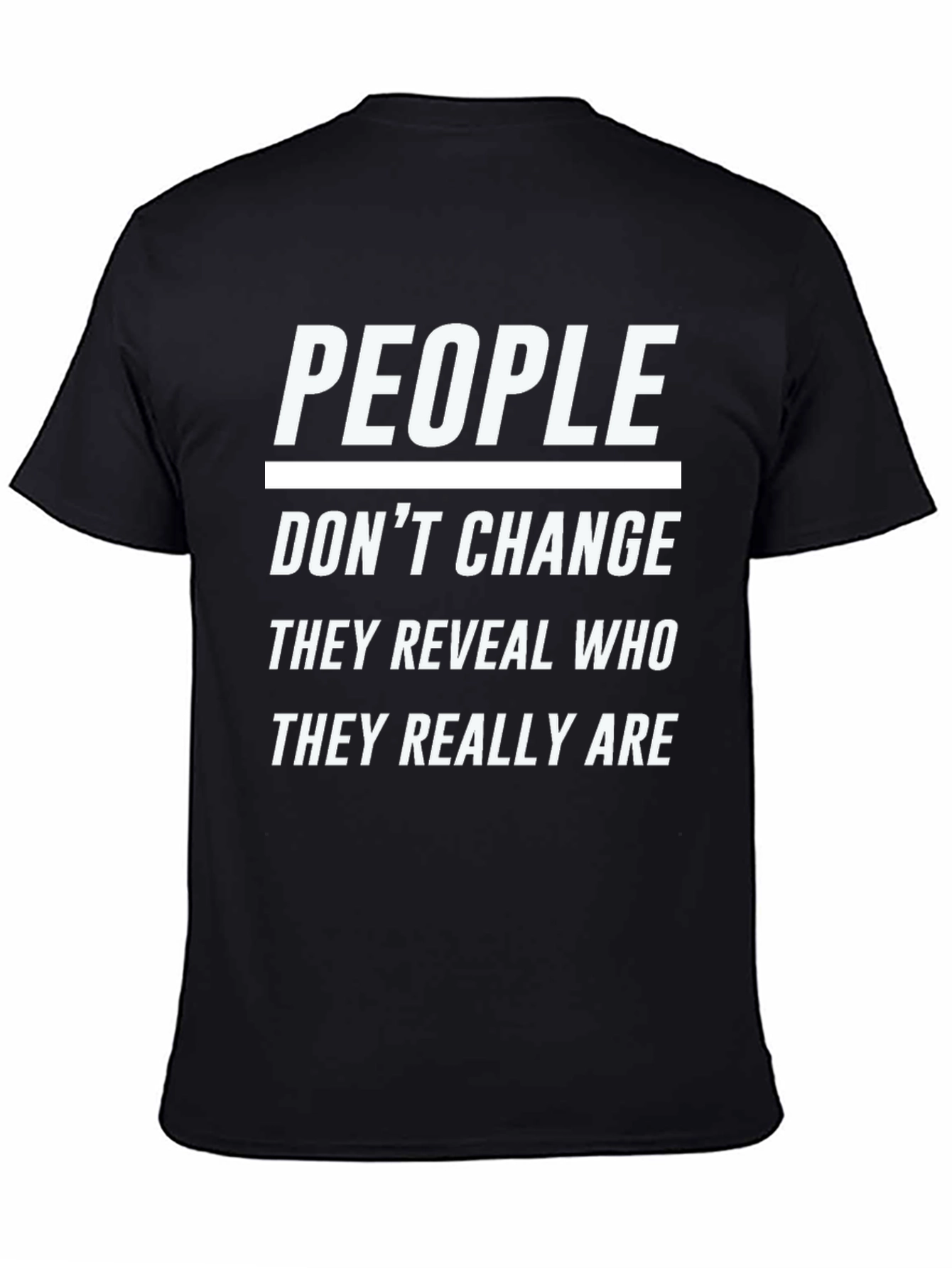 Black People Don't Change Graphic T-Shirt - Black view 4