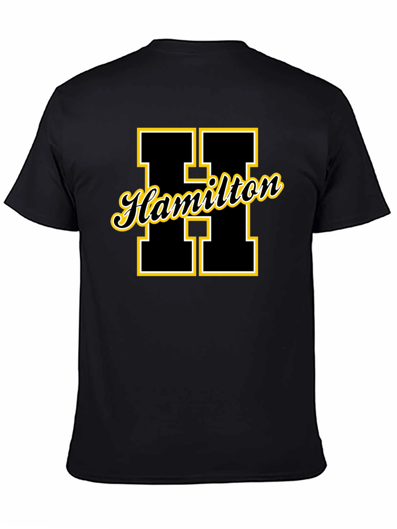 Black Hamilton Varsity Letter T-Shirt - Black view 4
