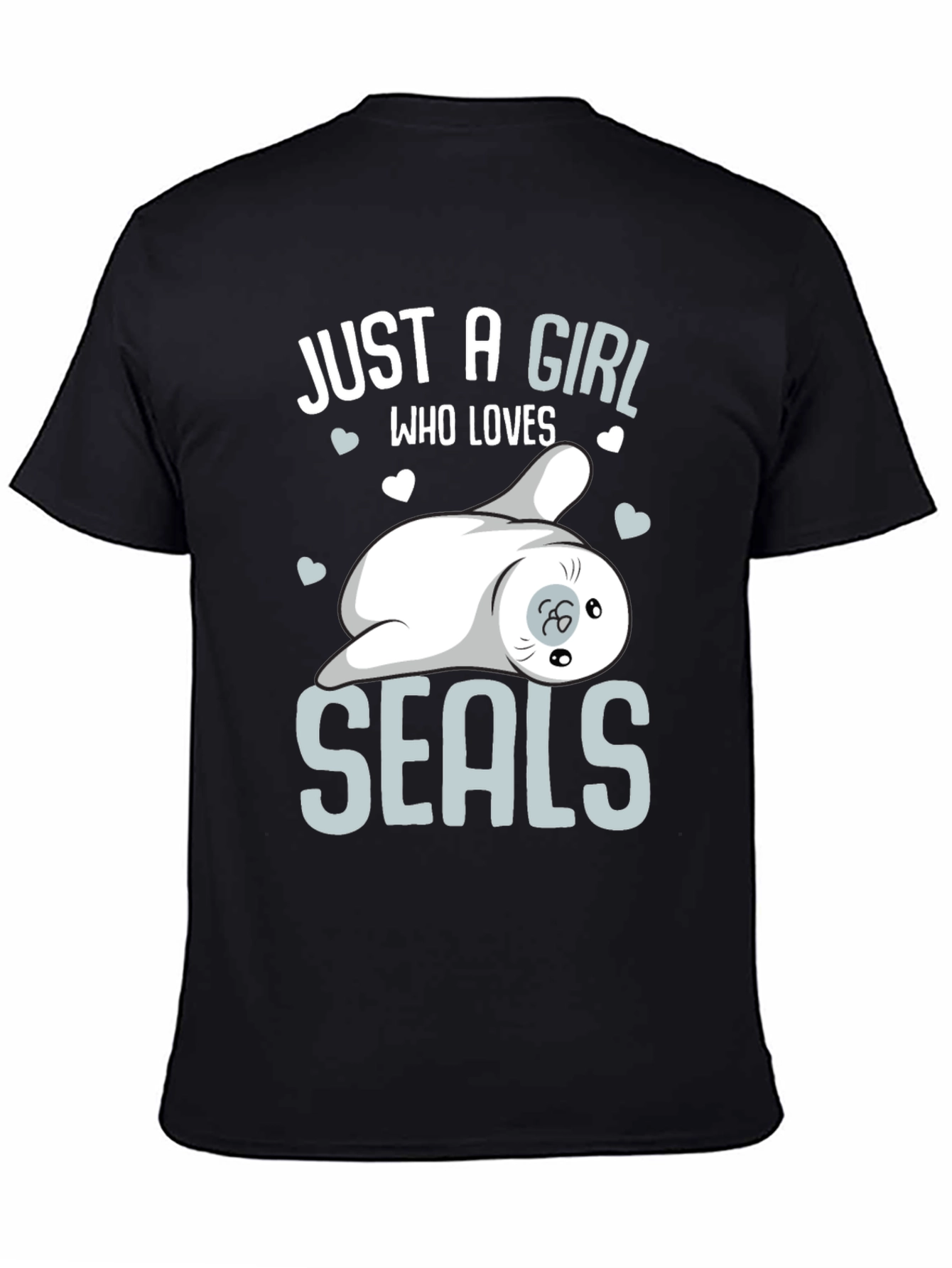 Black Girl Loves Seals T-Shirt - Cute Animal Graphic Tee view 4