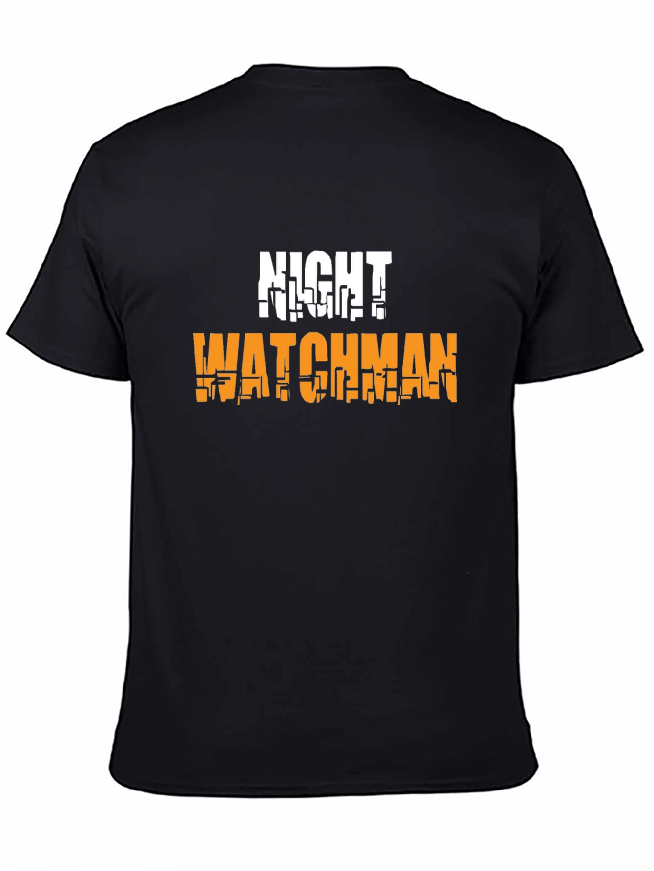 Black Night Watchman Graphic T-Shirt - Black Tee view 4