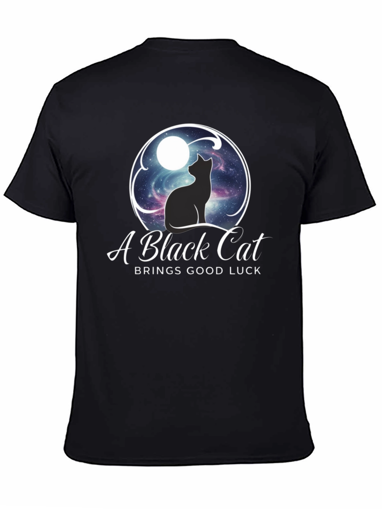 Black Black Cat Good Luck T-Shirt view 4