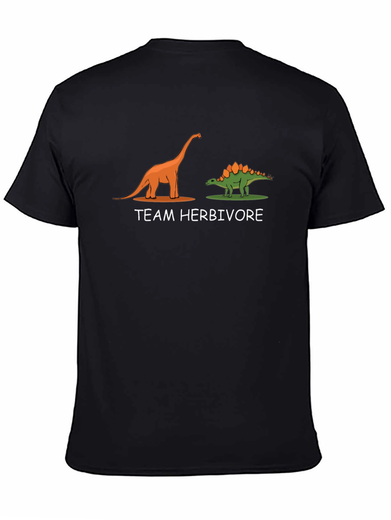 Team Herbivore Black T-Shirt - Dinosaur Graphic Tee - 4
