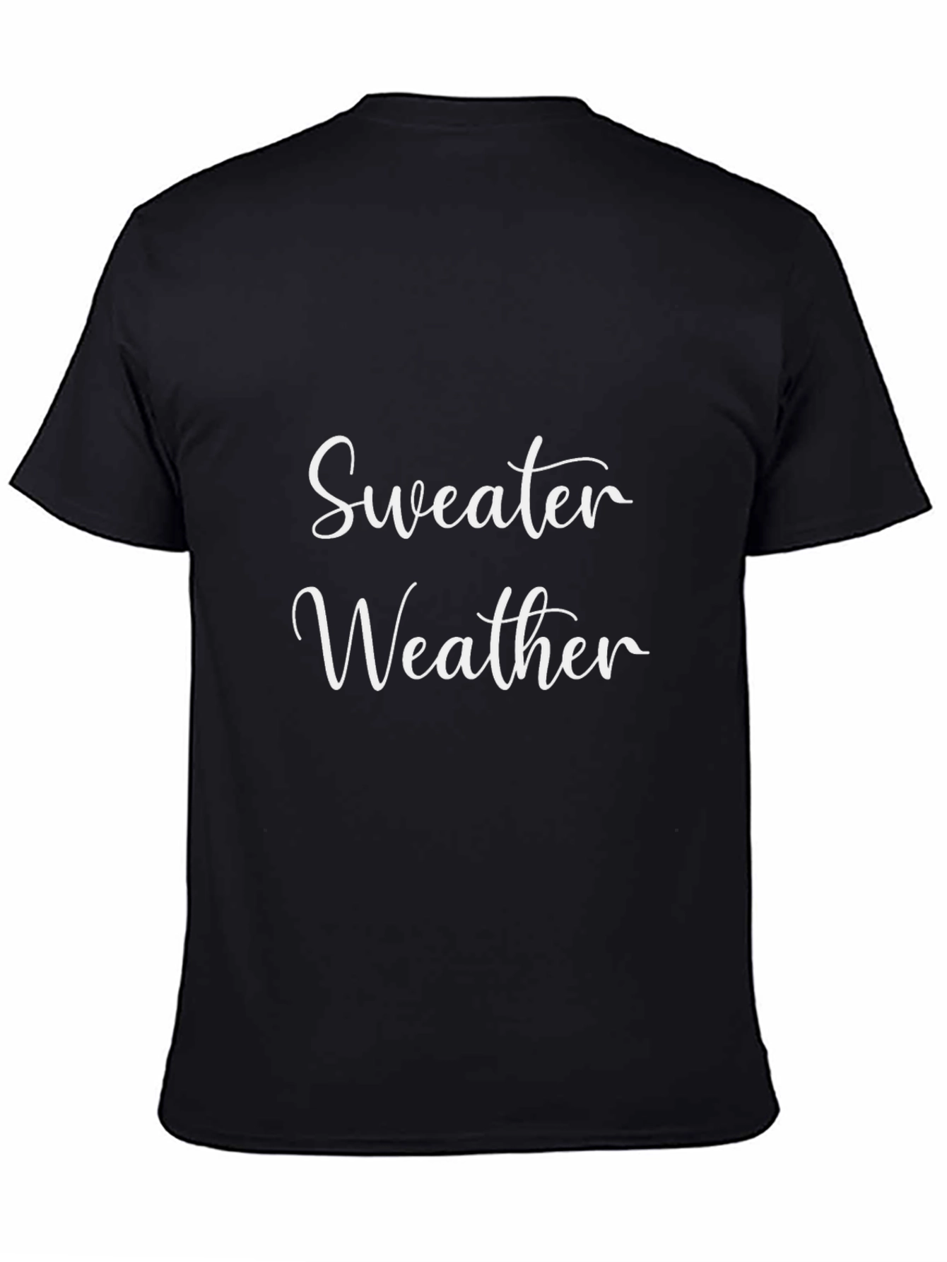 Black Sweater Weather Graphic Tee - Black view 4