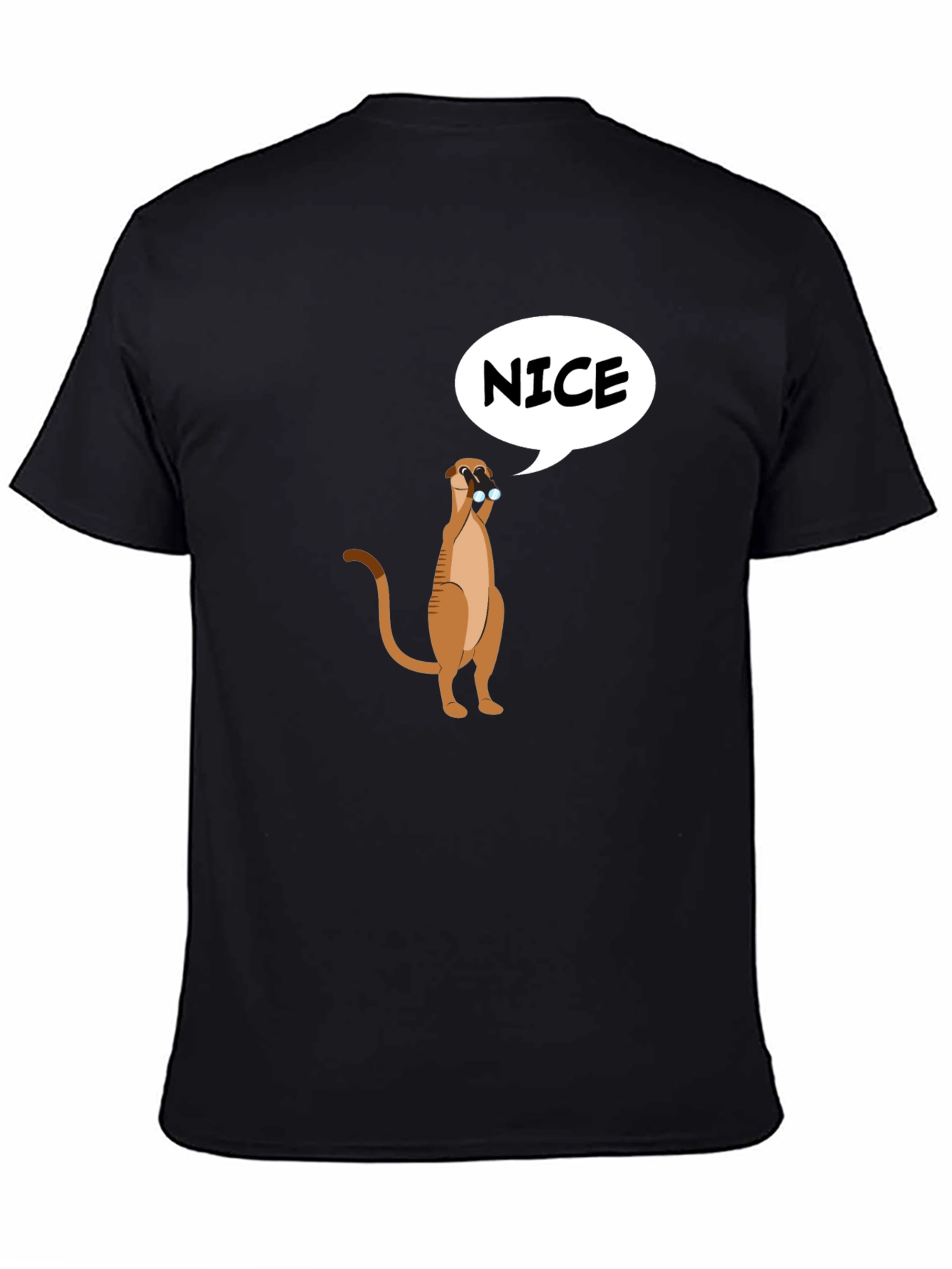 Black Funny Meerkat Nice T-Shirt - Unisex view 4
