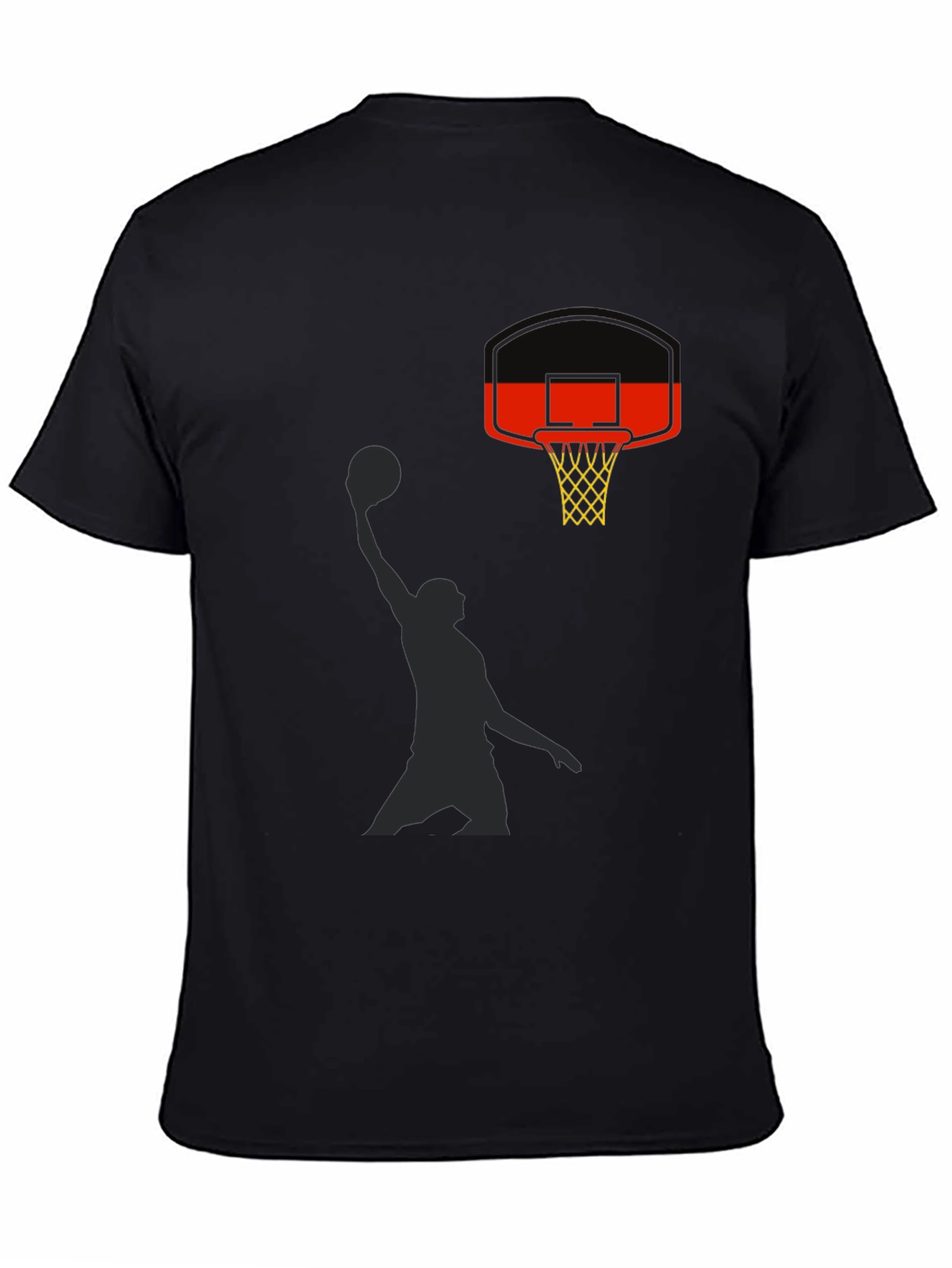 Black Slam Dunk Graphic Tee - Black Cotton Casual Shirt view 4