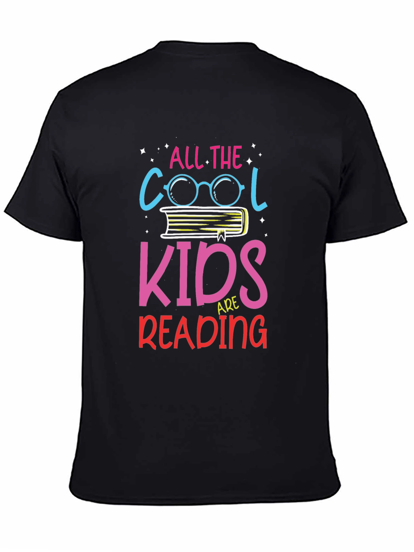 Black Cool Kids Reading T-Shirt - Bookworm Apparel view 4