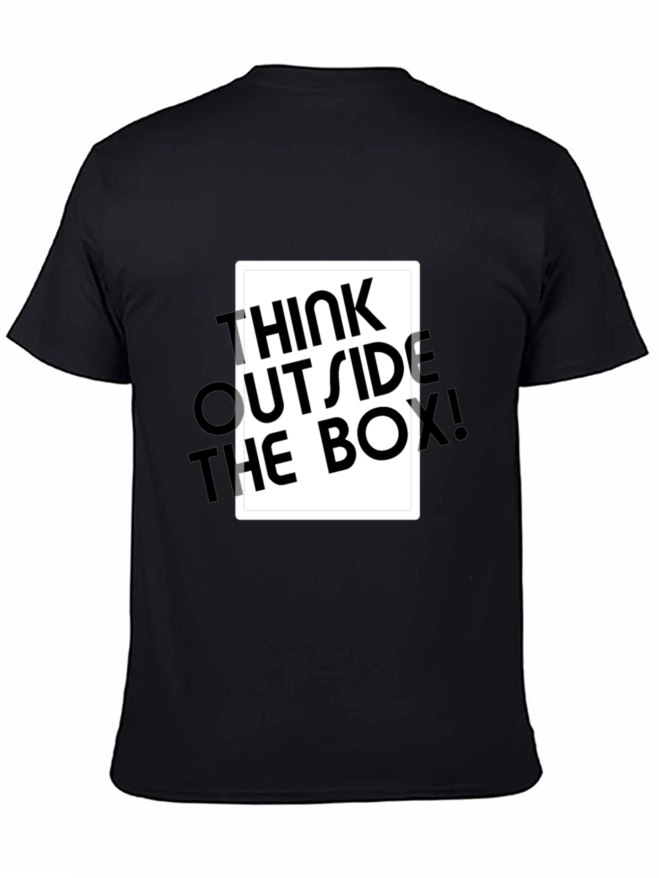 Black Think Outside the Box Graphic Tee - Black view 4