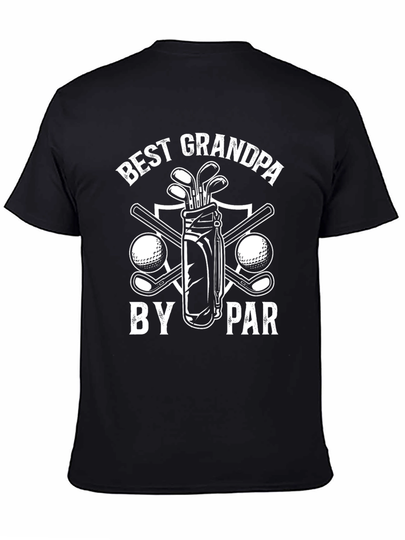 Black Best Grandpa by Par Golf T-Shirt view 4