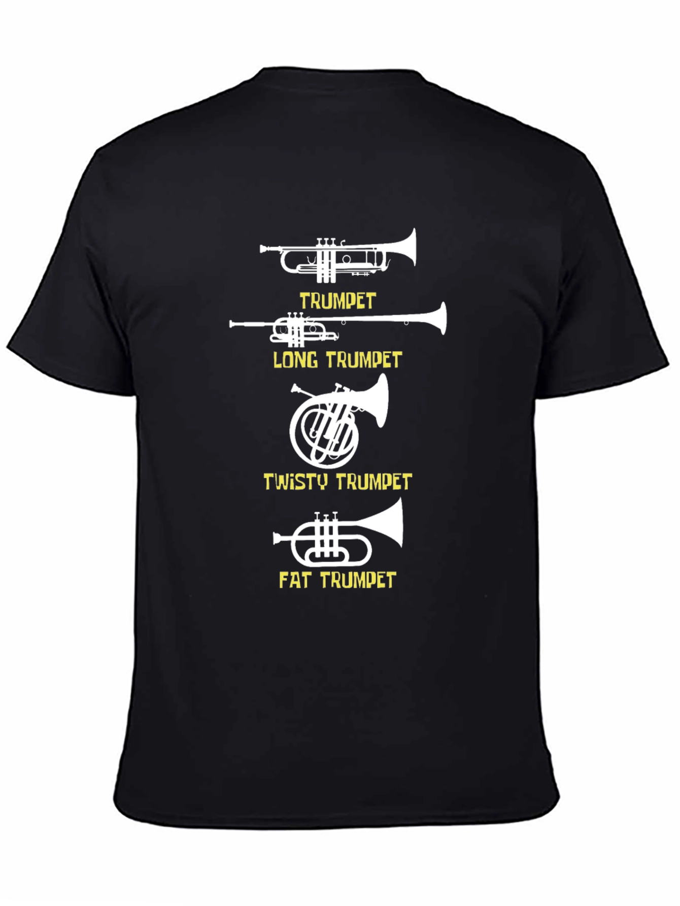 Black Funny Trumpet Variety Graphic Tee view 4