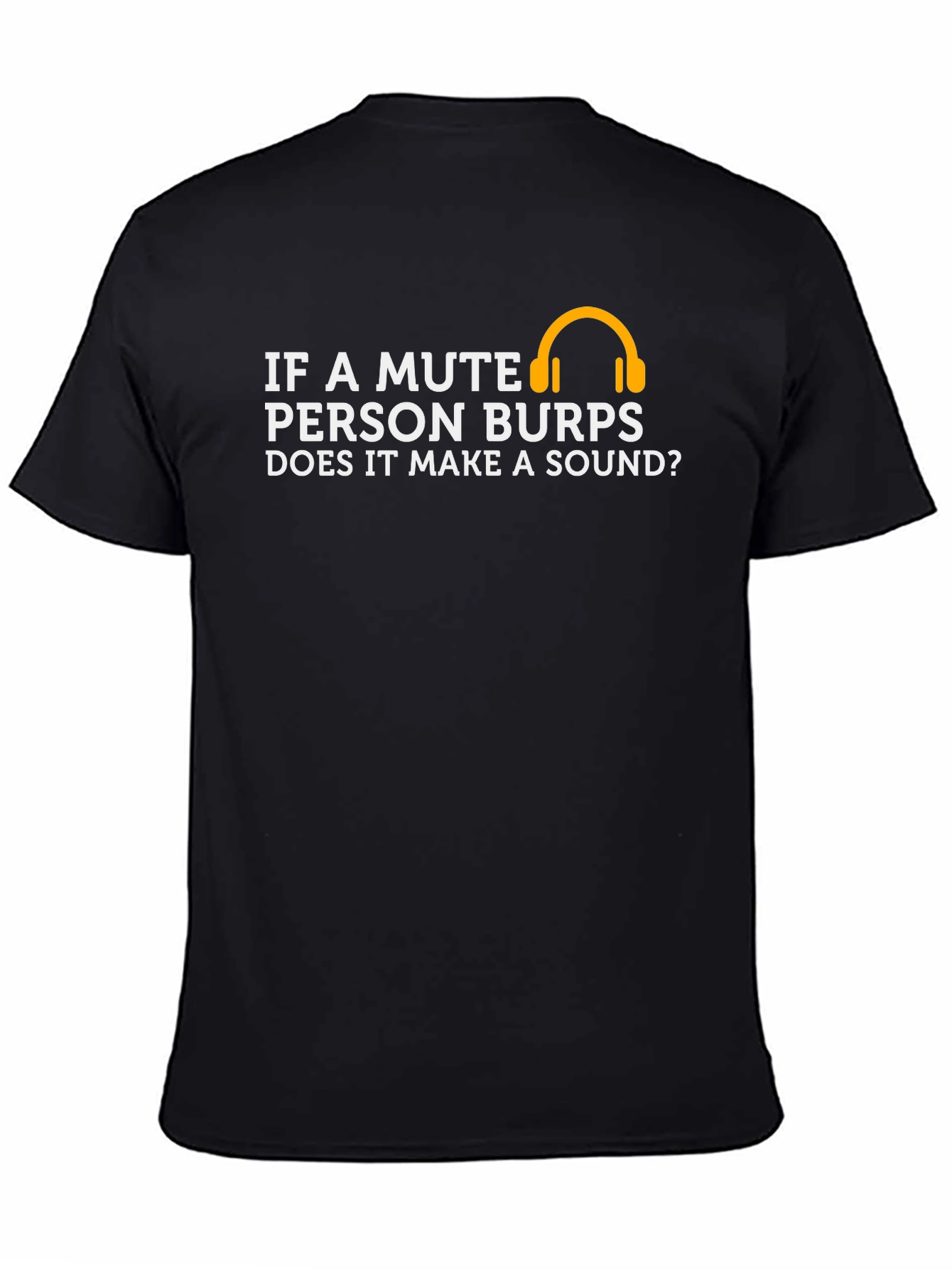 Black Mute Person Burp T-Shirt Funny Graphic Tee view 4