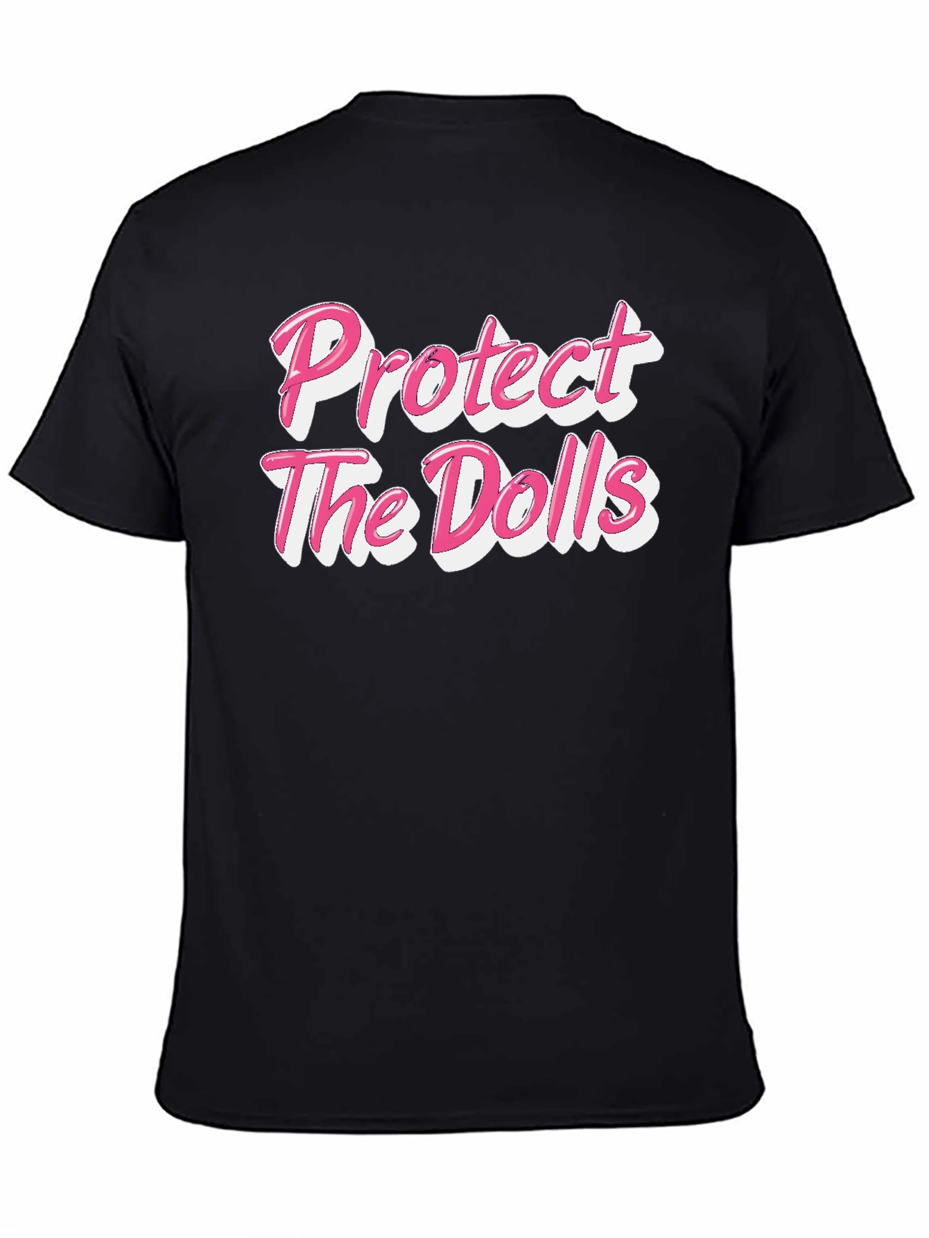 Black Protect the Dolls Black Graphic T-Shirt view 4