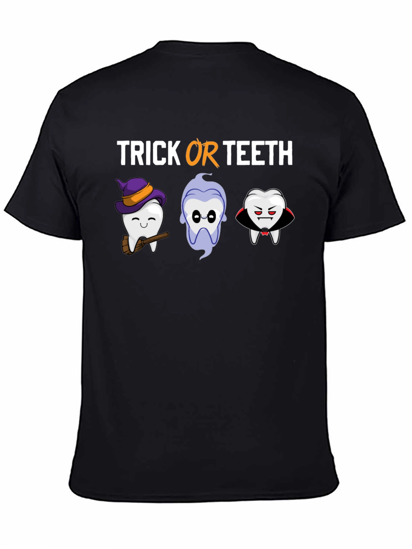 Black Trick or Teeth Halloween T-Shirt view 4