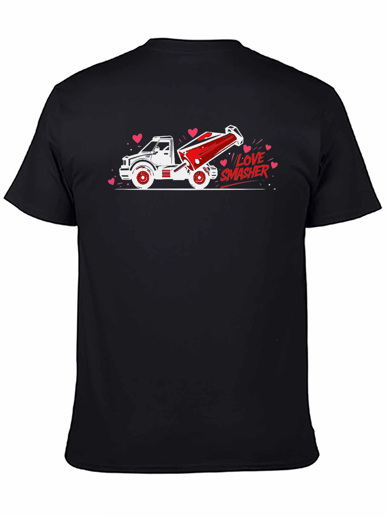 Love Smasher Graphic Tee - Valentine's Day Dump Truck T-Shirt - 4