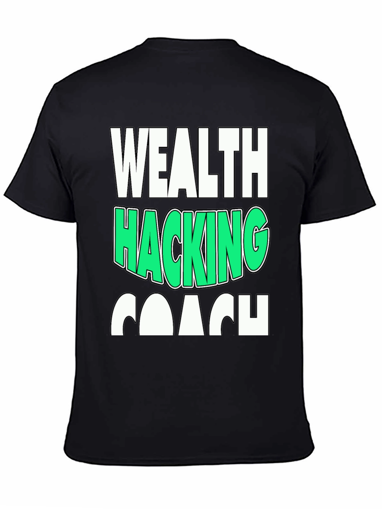 Black Wealth Hacking Coach Graphic Tee view 4