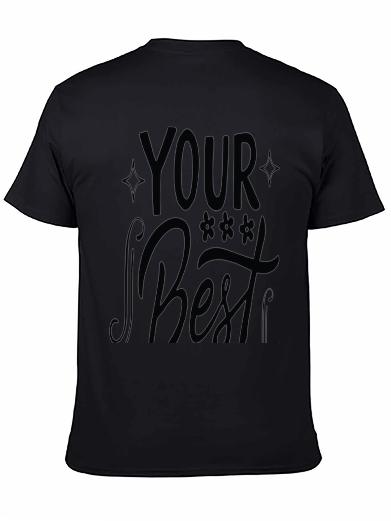 Black Your Best Black Graphic Print T-Shirt view 4