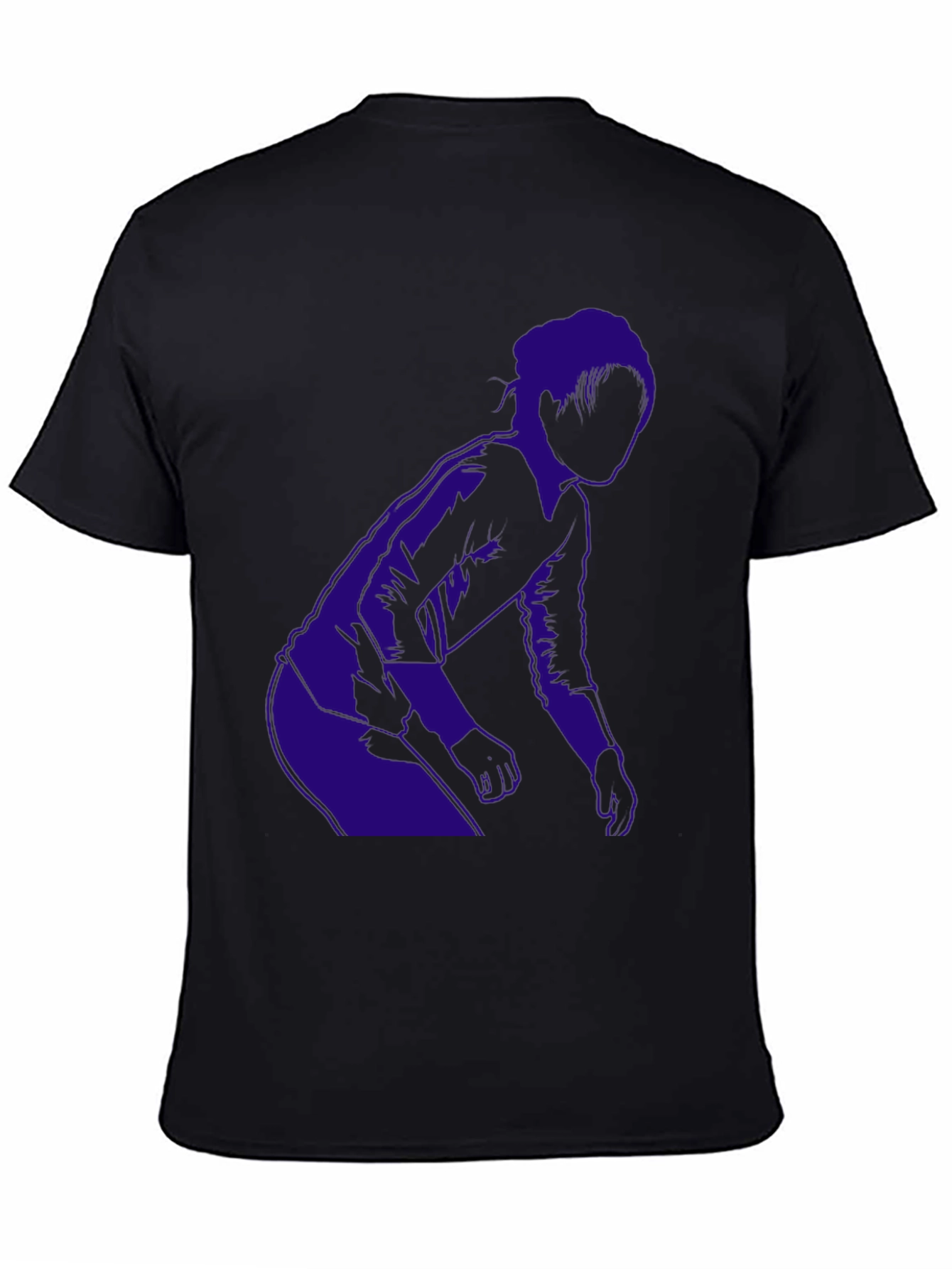 Black Cool Graphic Tee - Stylish Black T-Shirt view 4