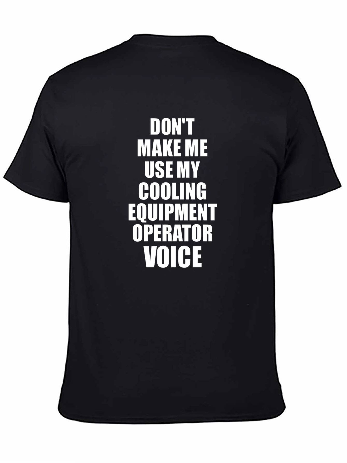 Black Cooling Equipment Operator T-Shirt view 4