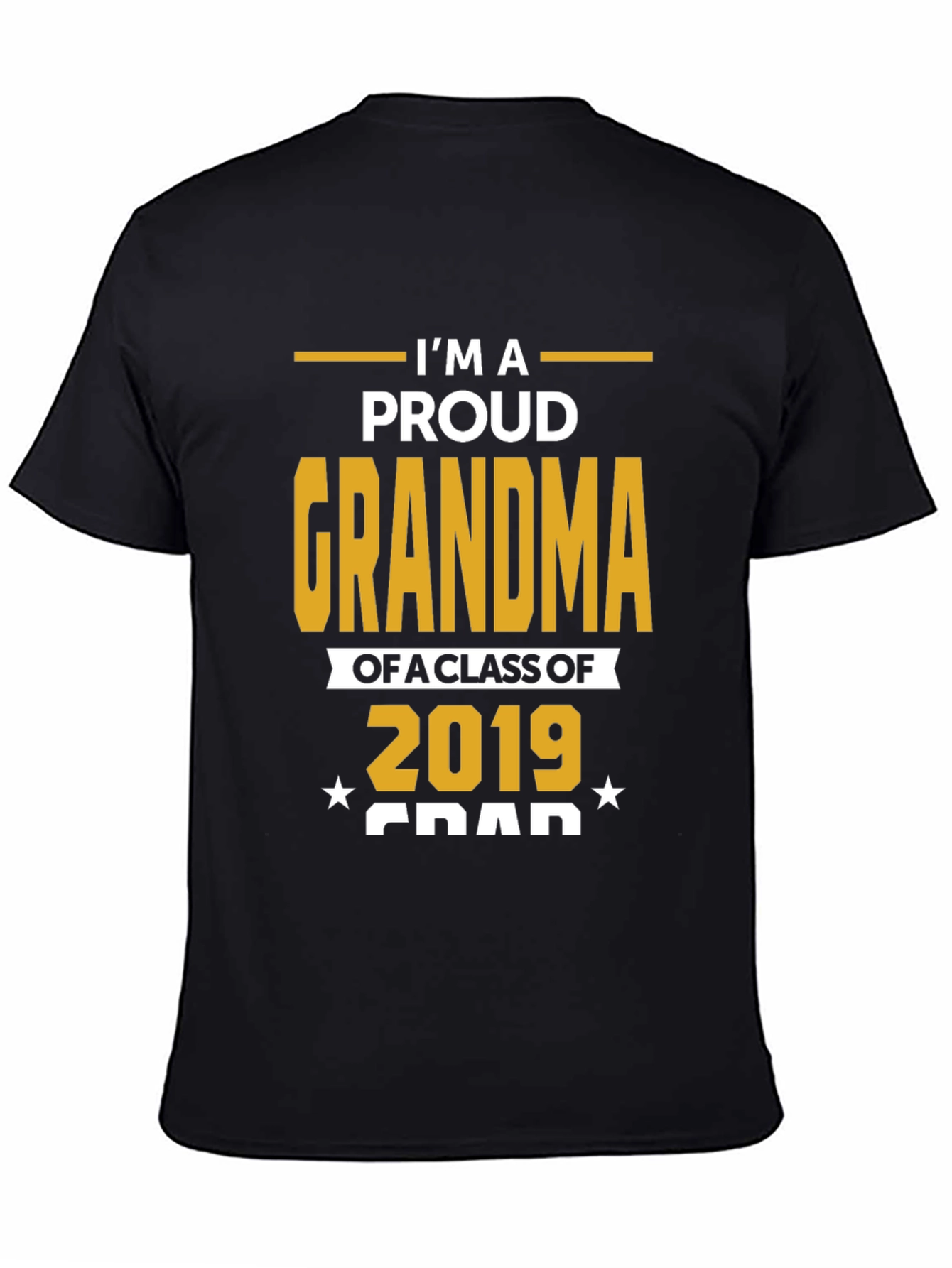 Black Proud Grandma Class of 2019 T-Shirt view 4