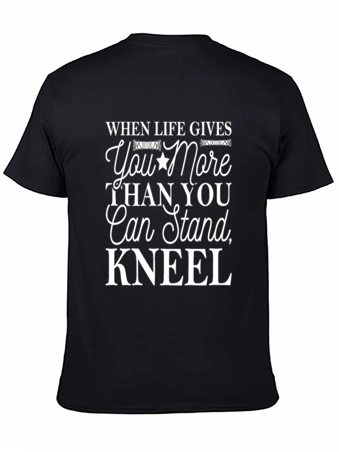 Black When Life Gives You More T-Shirt - Kneel Inspiration view 4