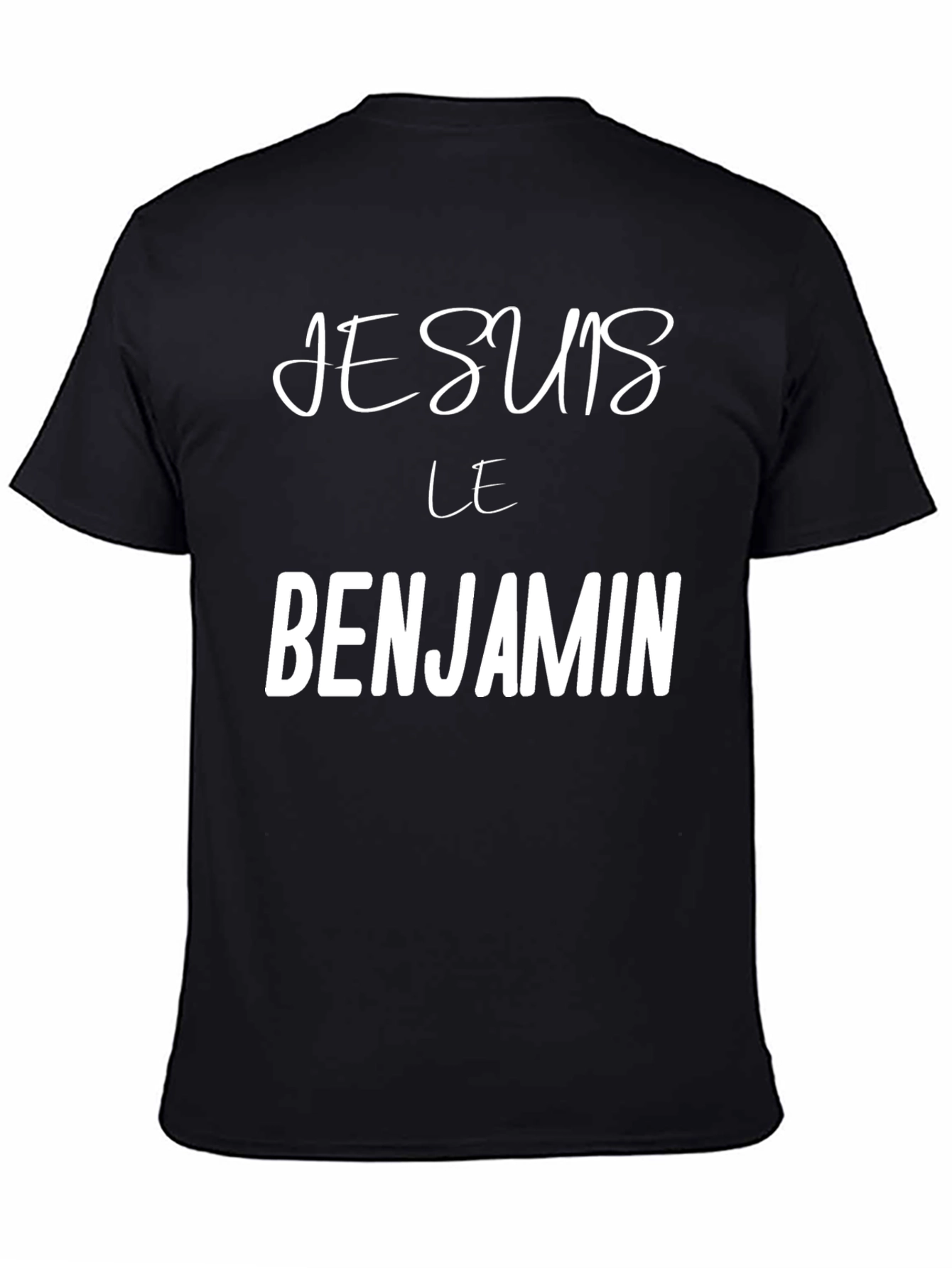 Black Je Suis Le Benjamin T-Shirt - Black Crew Neck view 4