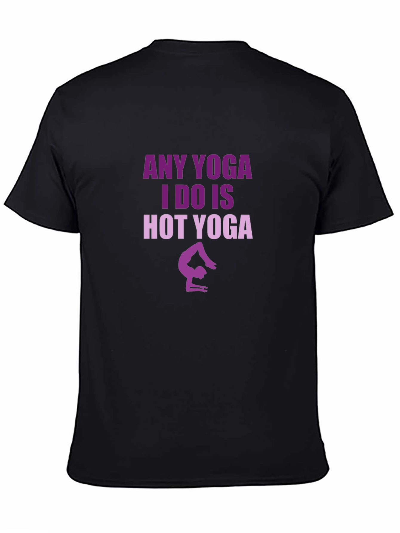 Black Hot Yoga T-Shirt - Funny Yoga Tee view 4