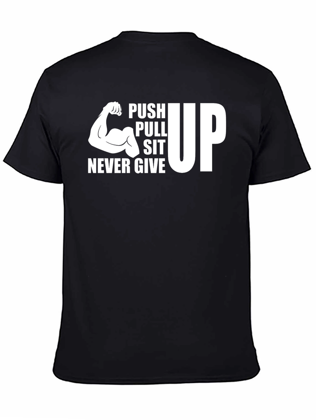 Black Motivational Workout T-Shirt view 4