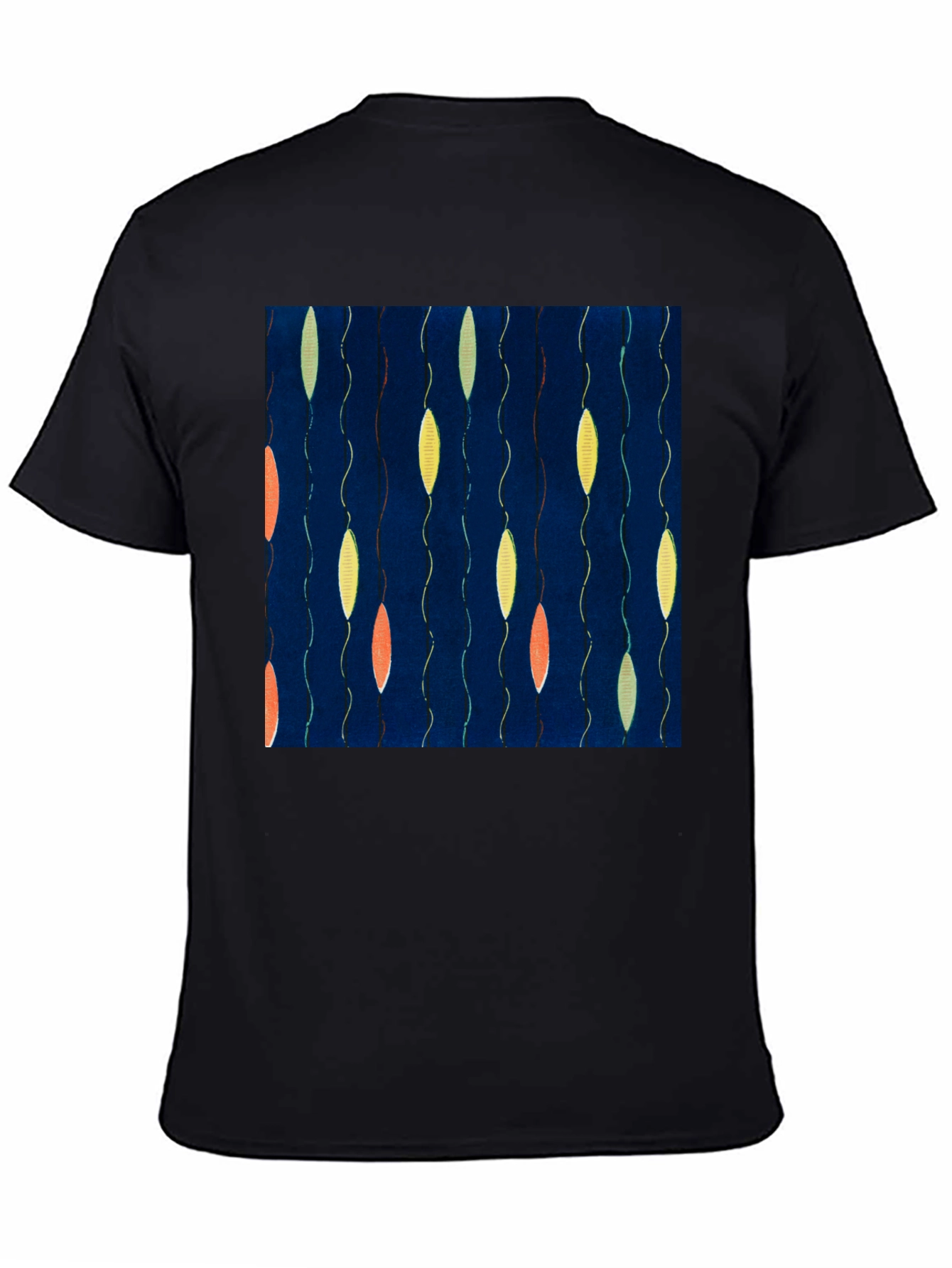 Black Abstract Pattern T-Shirt - Unique Graphic Tee view 4
