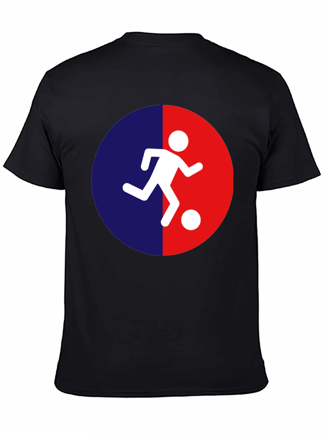 Black Soccer Player Graphic T-Shirt view 4