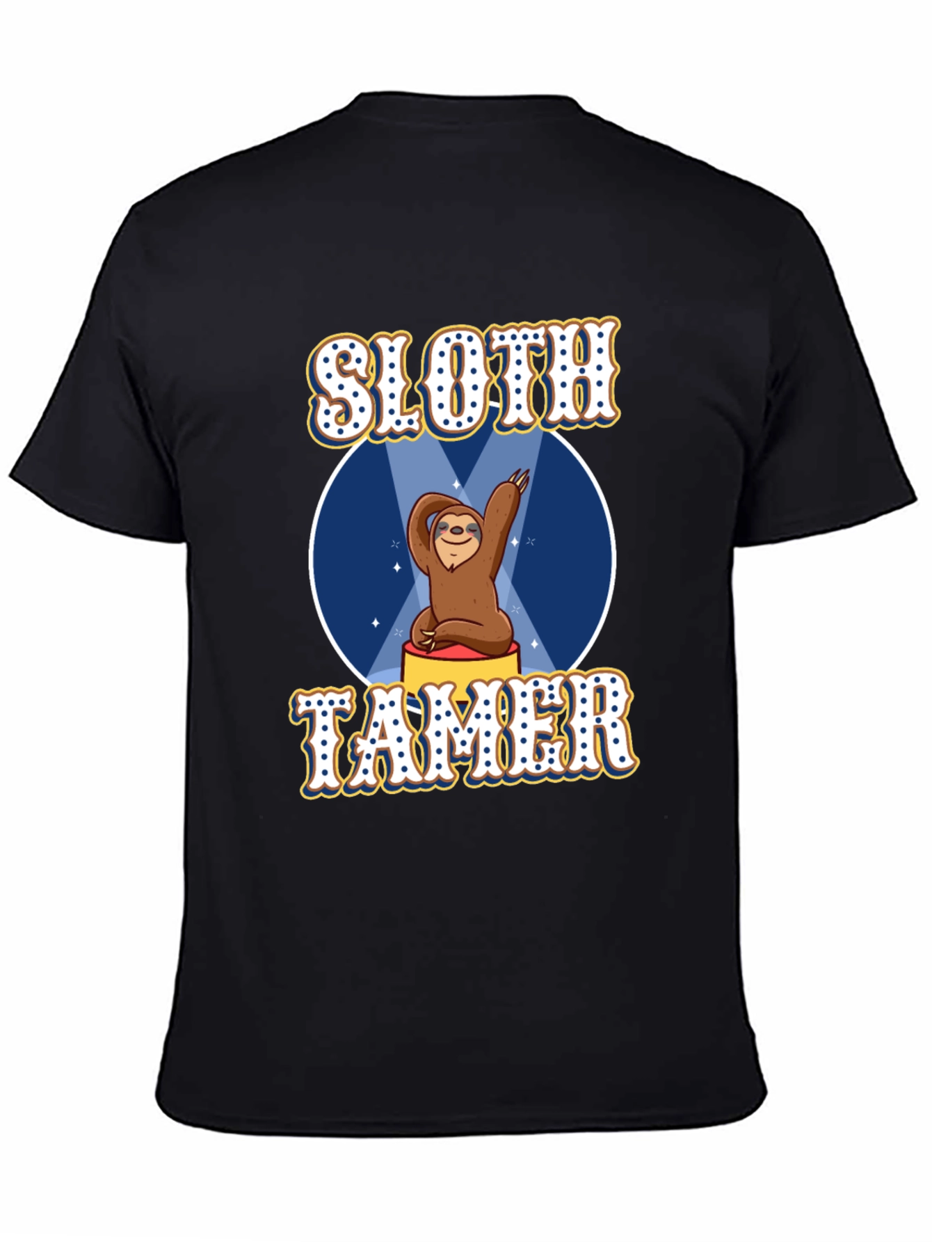 Black Sloth Tamer Graphic Tee - Funny Animal Lover T-Shirt view 4