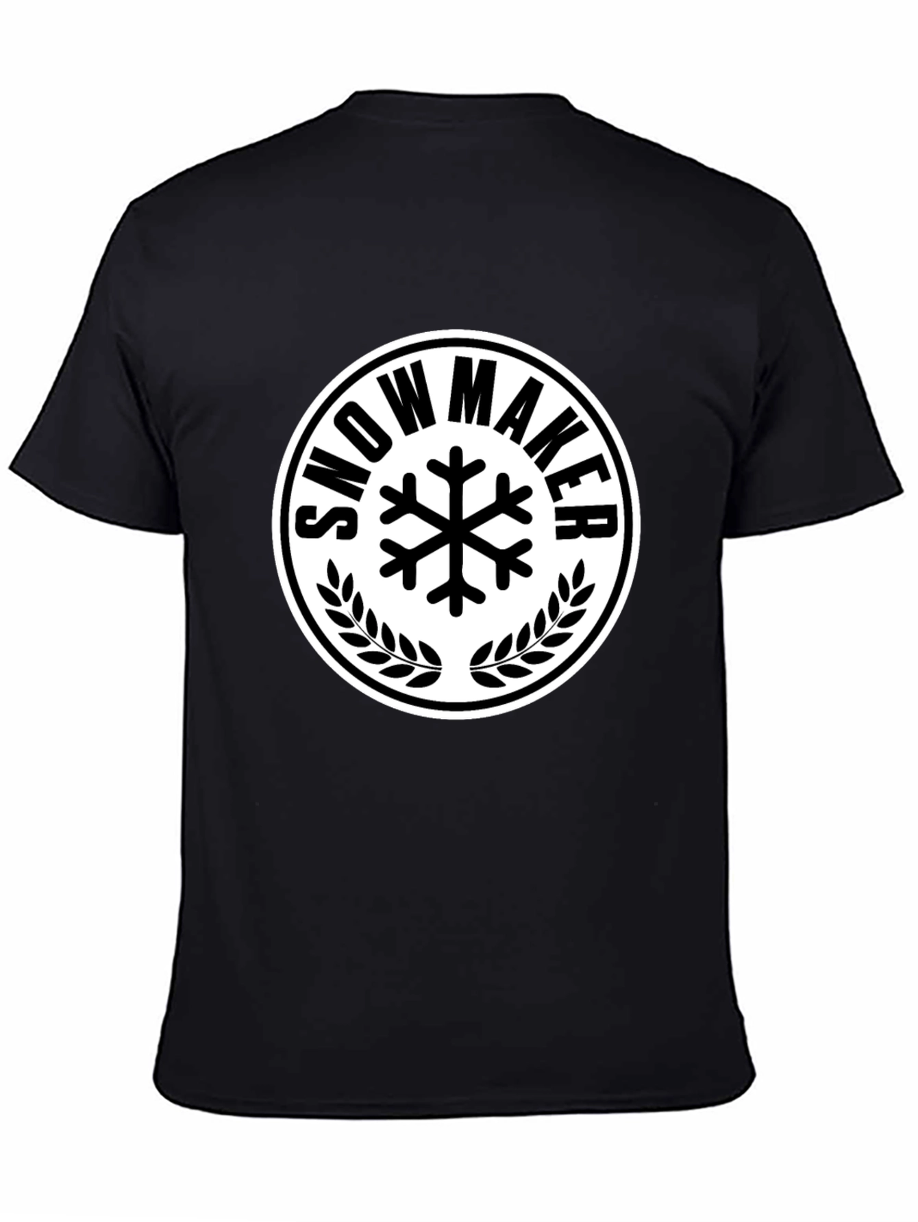 Black Snowmaker Graphic Tee - Winter Sports T-Shirt view 4