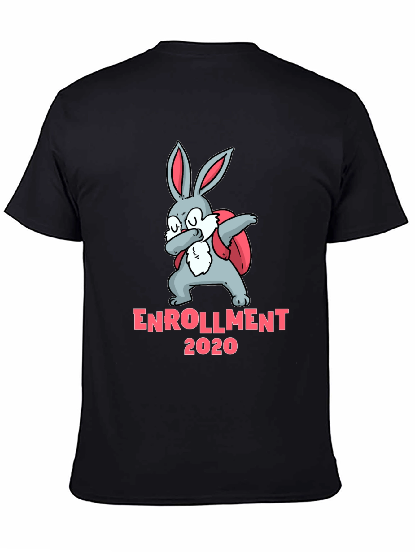 Black Enrollment 2020 Rabbit Dab T-Shirt view 4