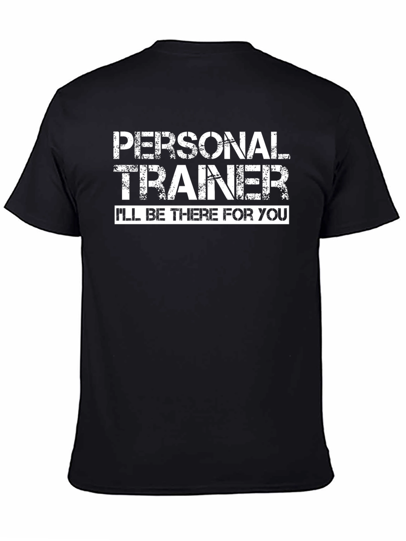 Black Personal Trainer T-Shirt Gym Workout view 4