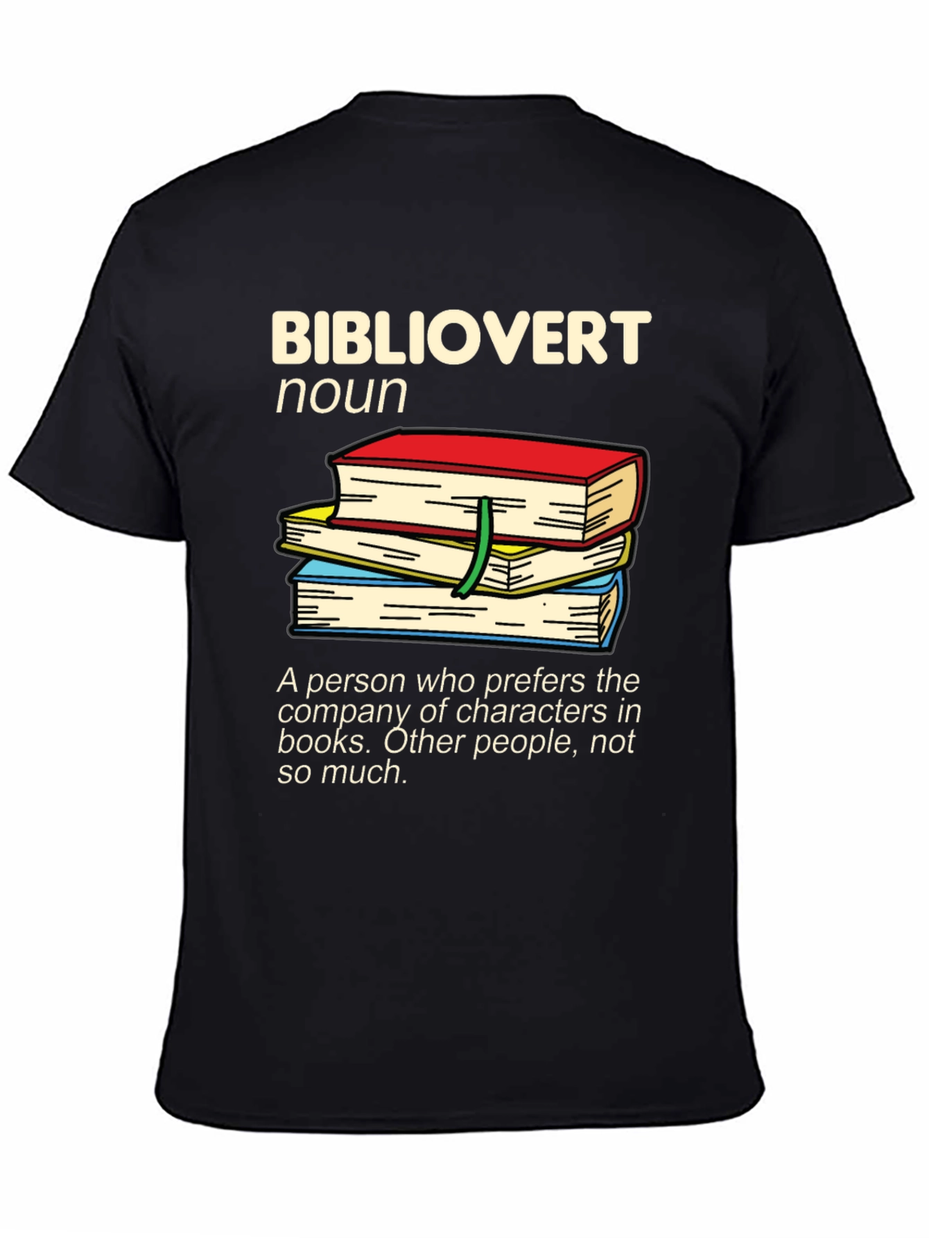 Black Bibliophile Graphic T-Shirt - Book Lover Apparel view 4