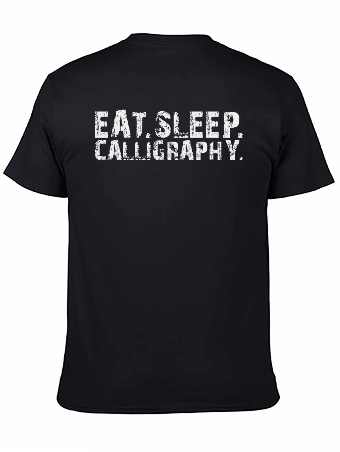 Eat Sleep Calligraphy Black T-Shirt - 4