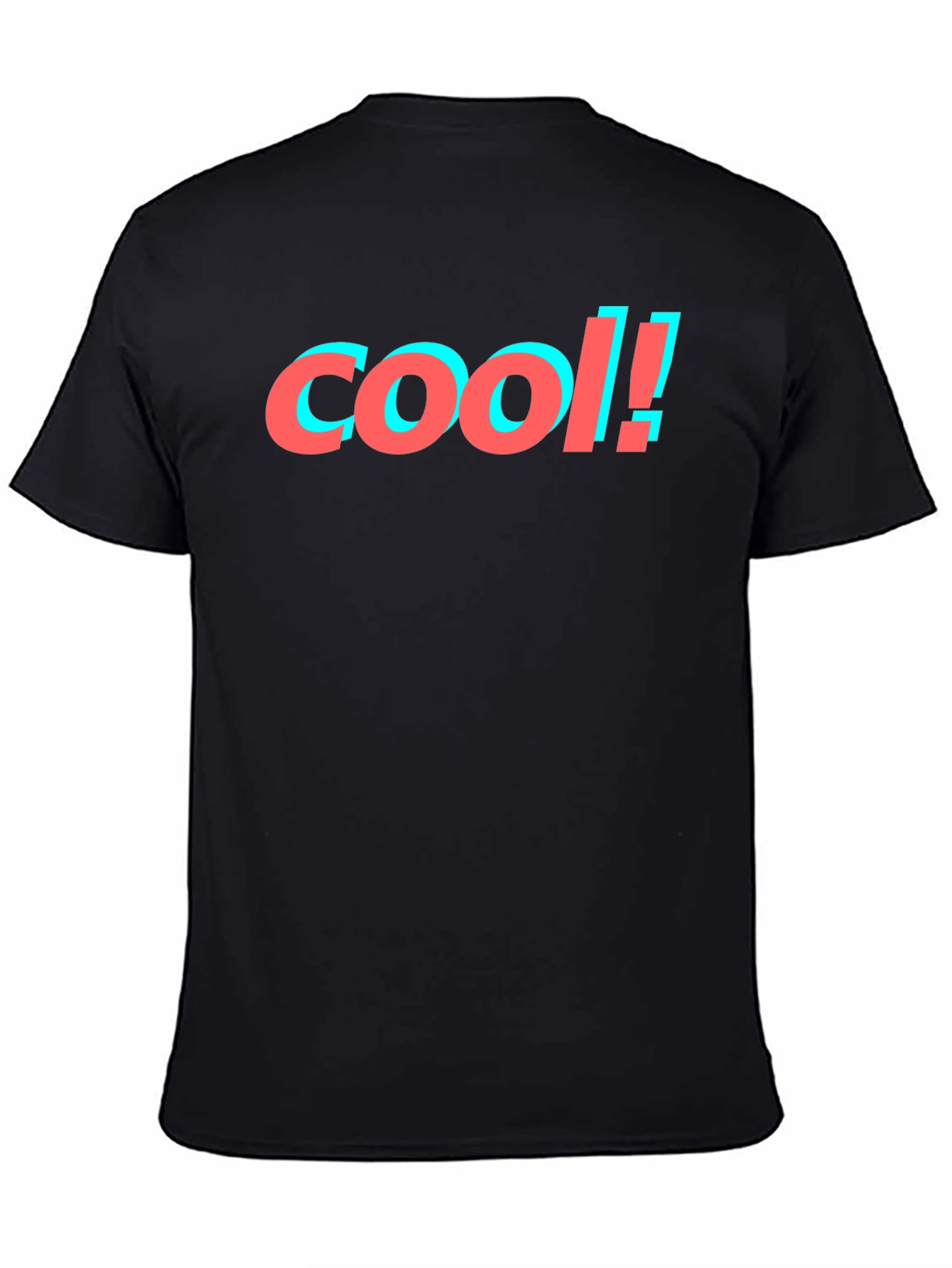 Black Cool Graphic Tee - Trendy Men's Black T-Shirt view 4