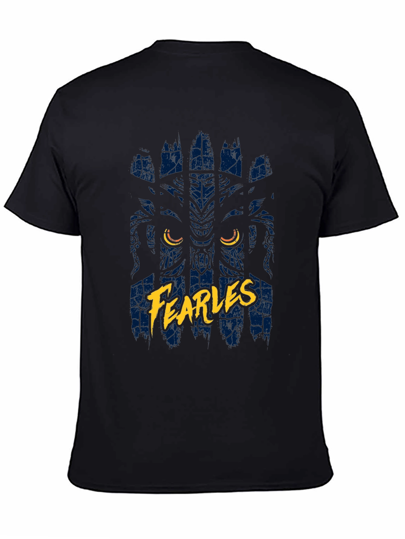 Black Fearless Lion Graphic T-Shirt - Black view 4