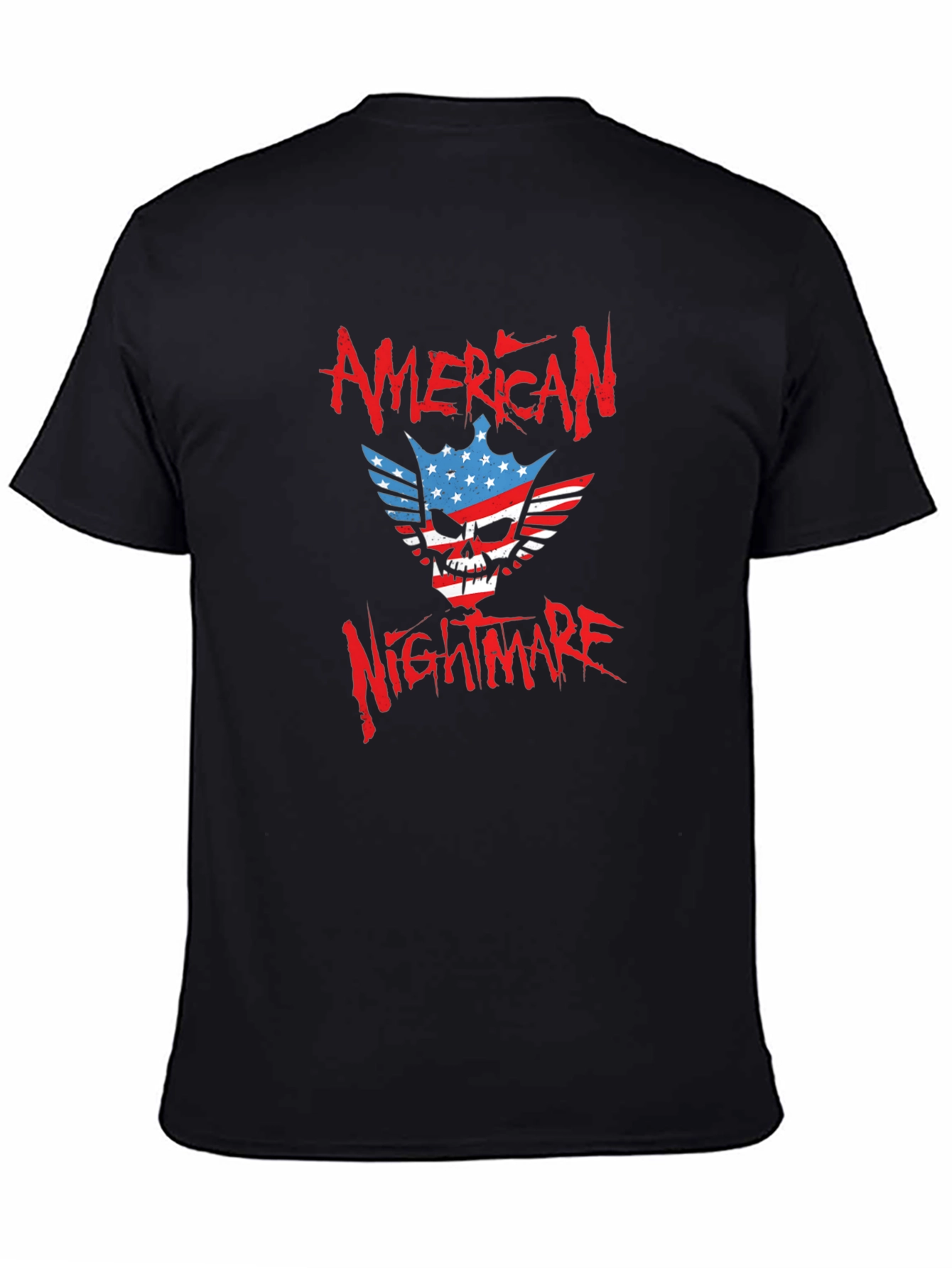 Black American Nightmare Graphic Print T-Shirt view 4