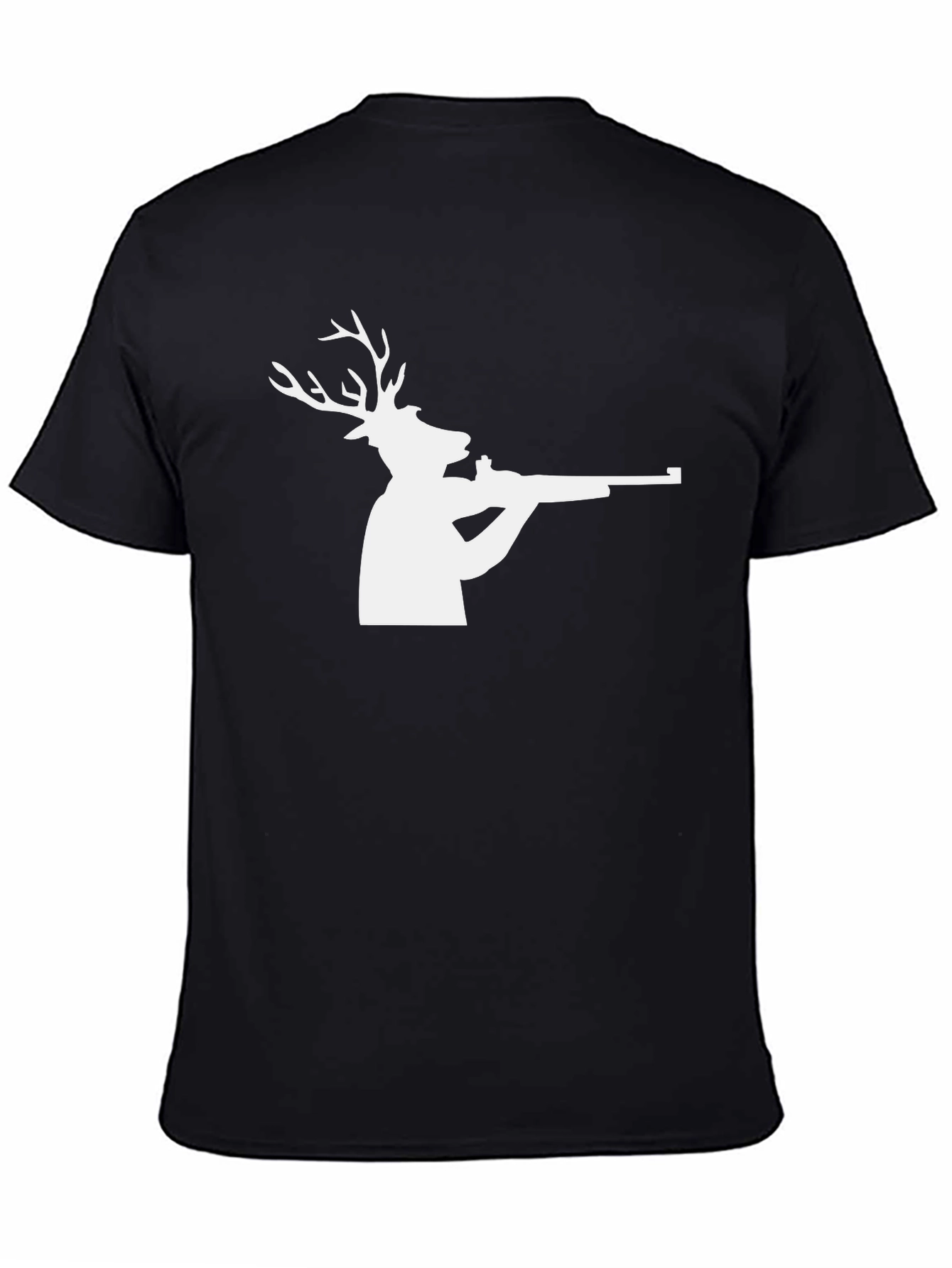 Black Deer Hunter T-Shirt - Unique Graphic Tee view 4
