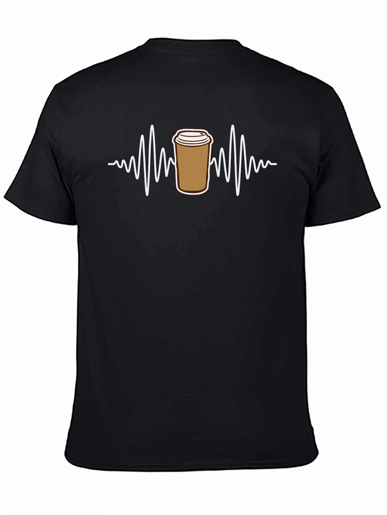 Black Coffee ECG T-Shirt - Black view 4