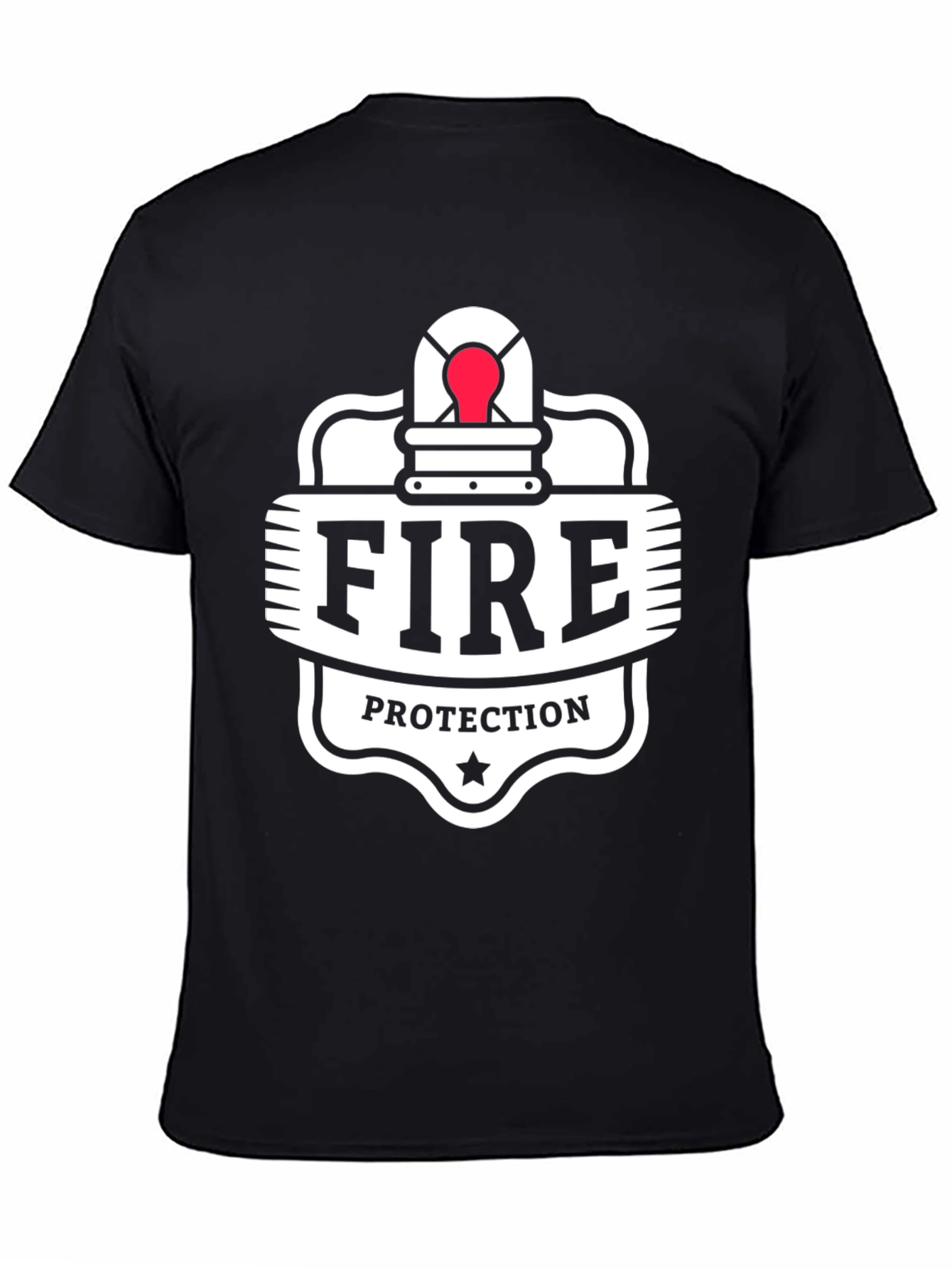 Black Fire Protection Black T-Shirt view 4
