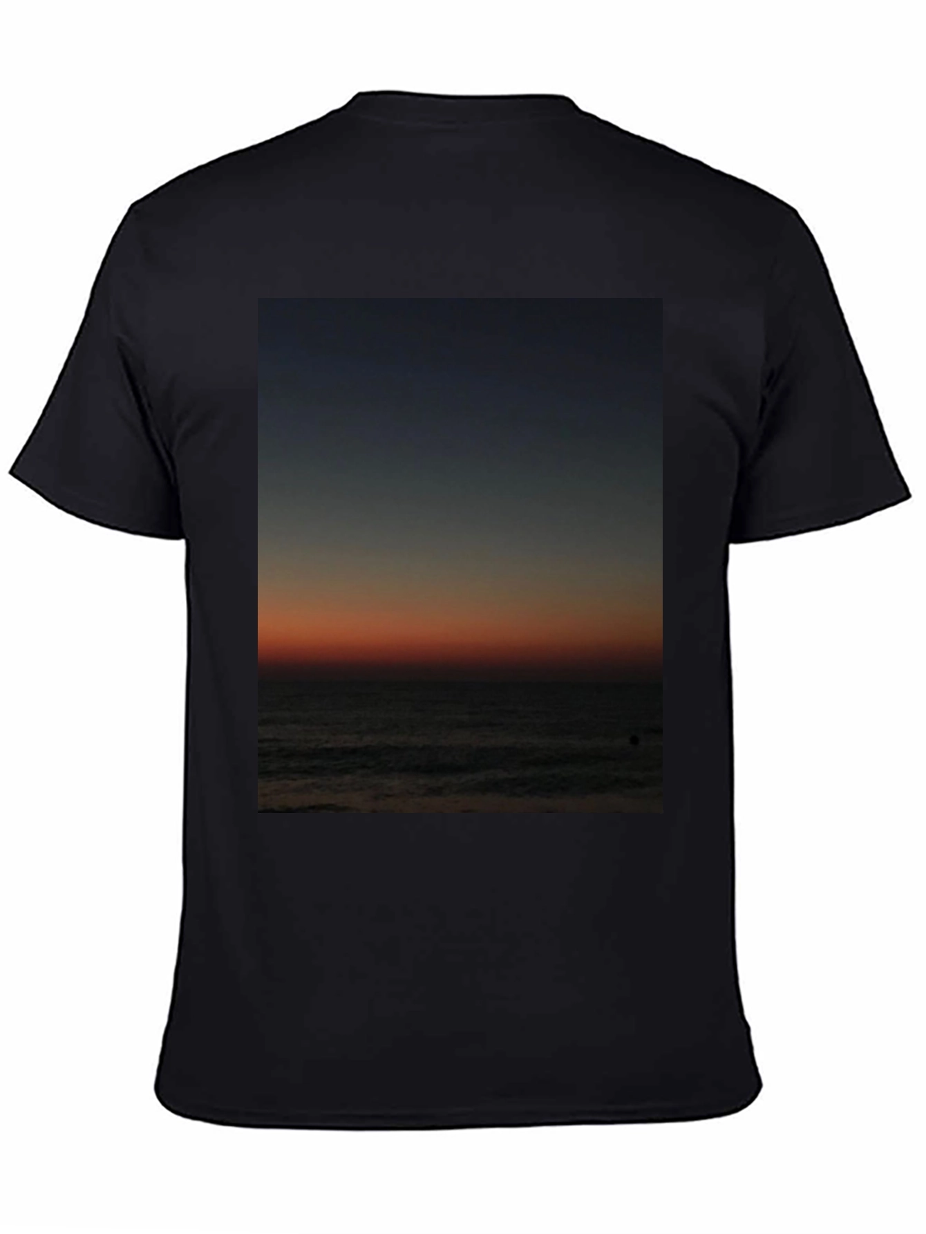 Black Sunset Ocean T-Shirt view 4