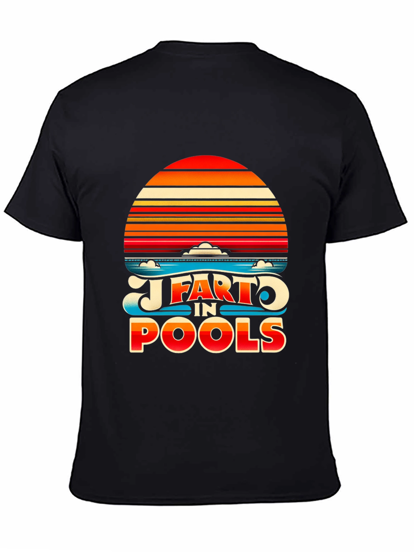 Black I Fart In Pools Graphic T-Shirt view 4