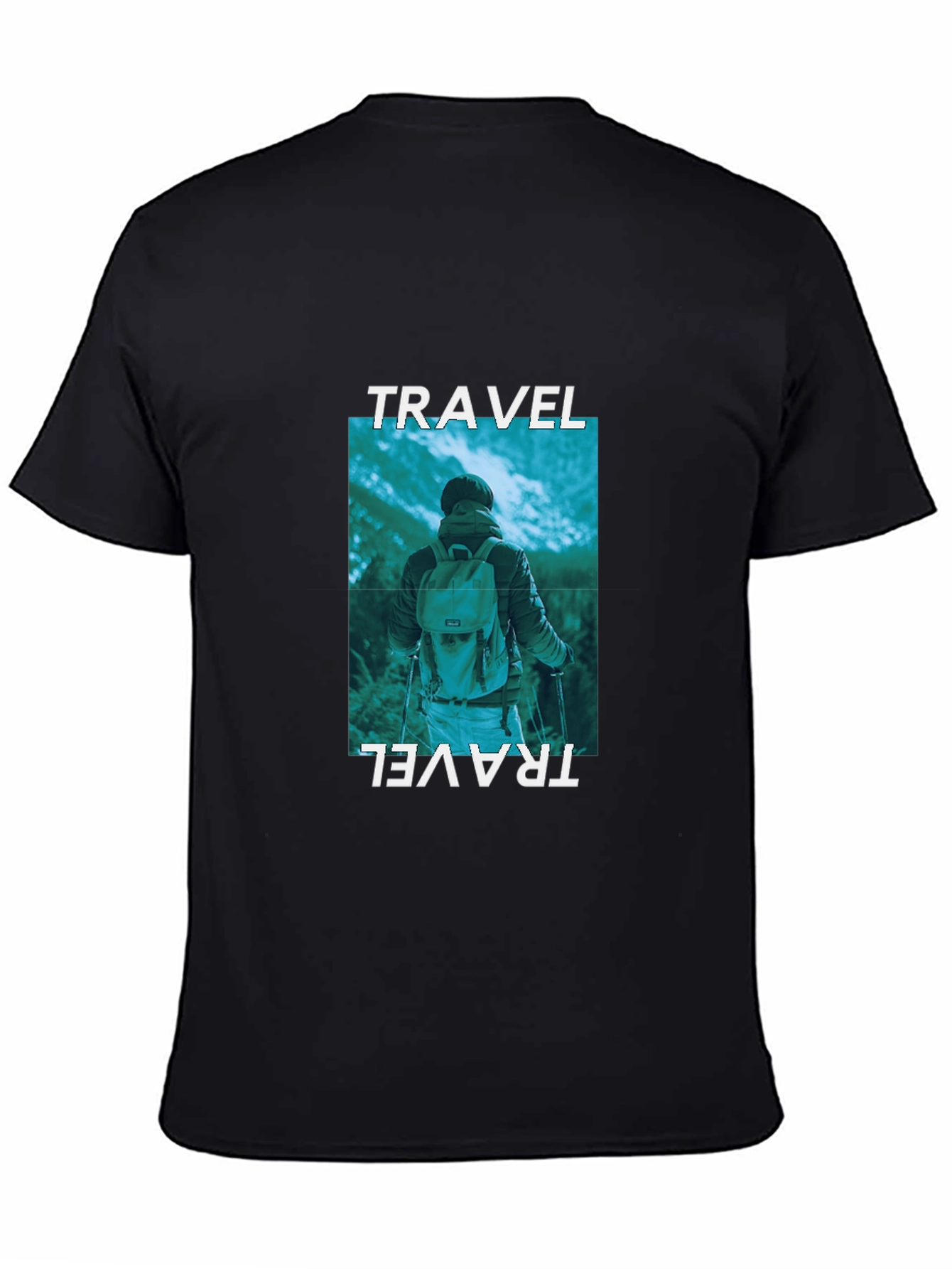 Black Travel Adventure Graphic Tee - Black view 4
