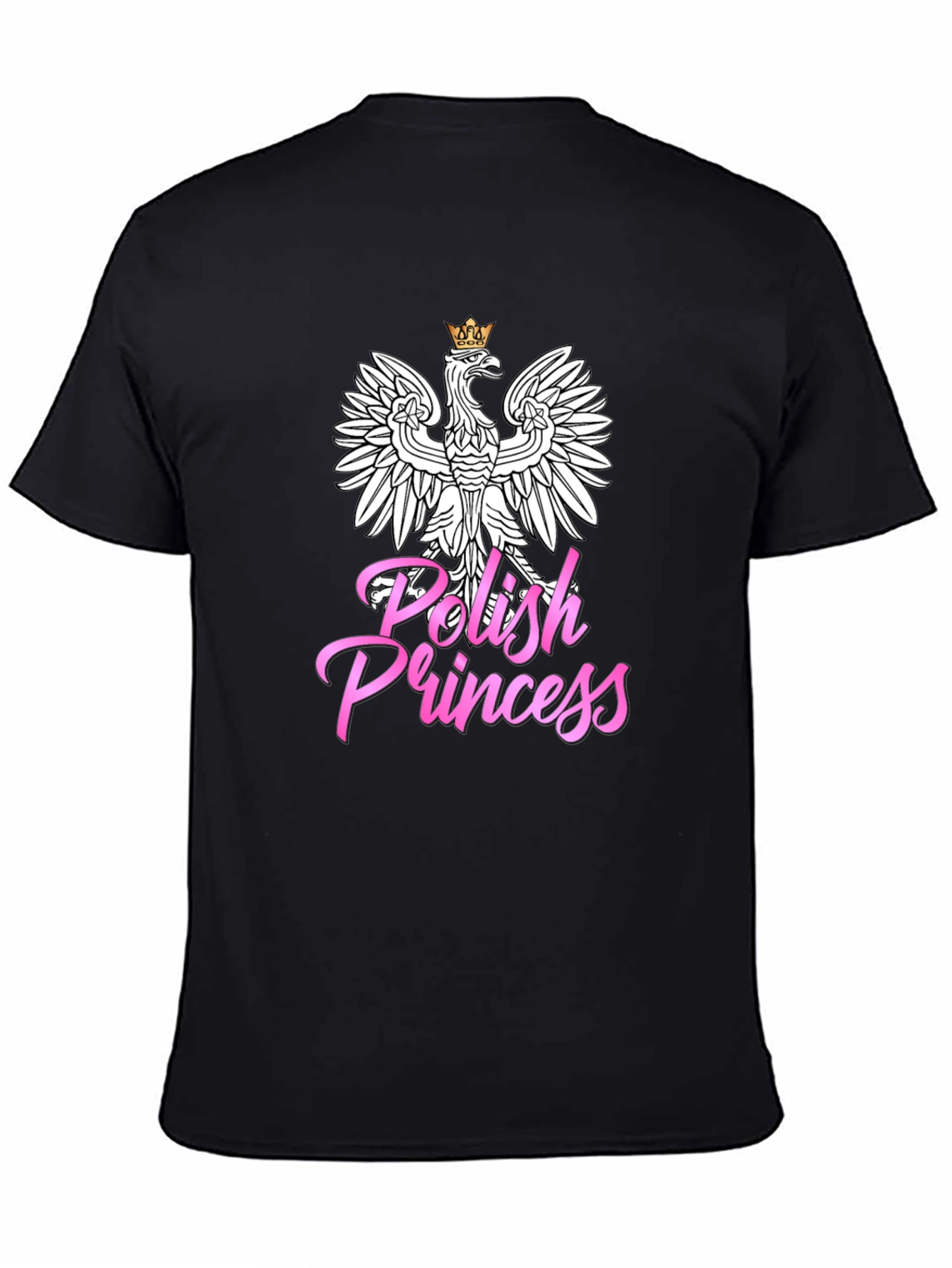 Polish Princess T-Shirt - Black Crew Neck Tee - 4