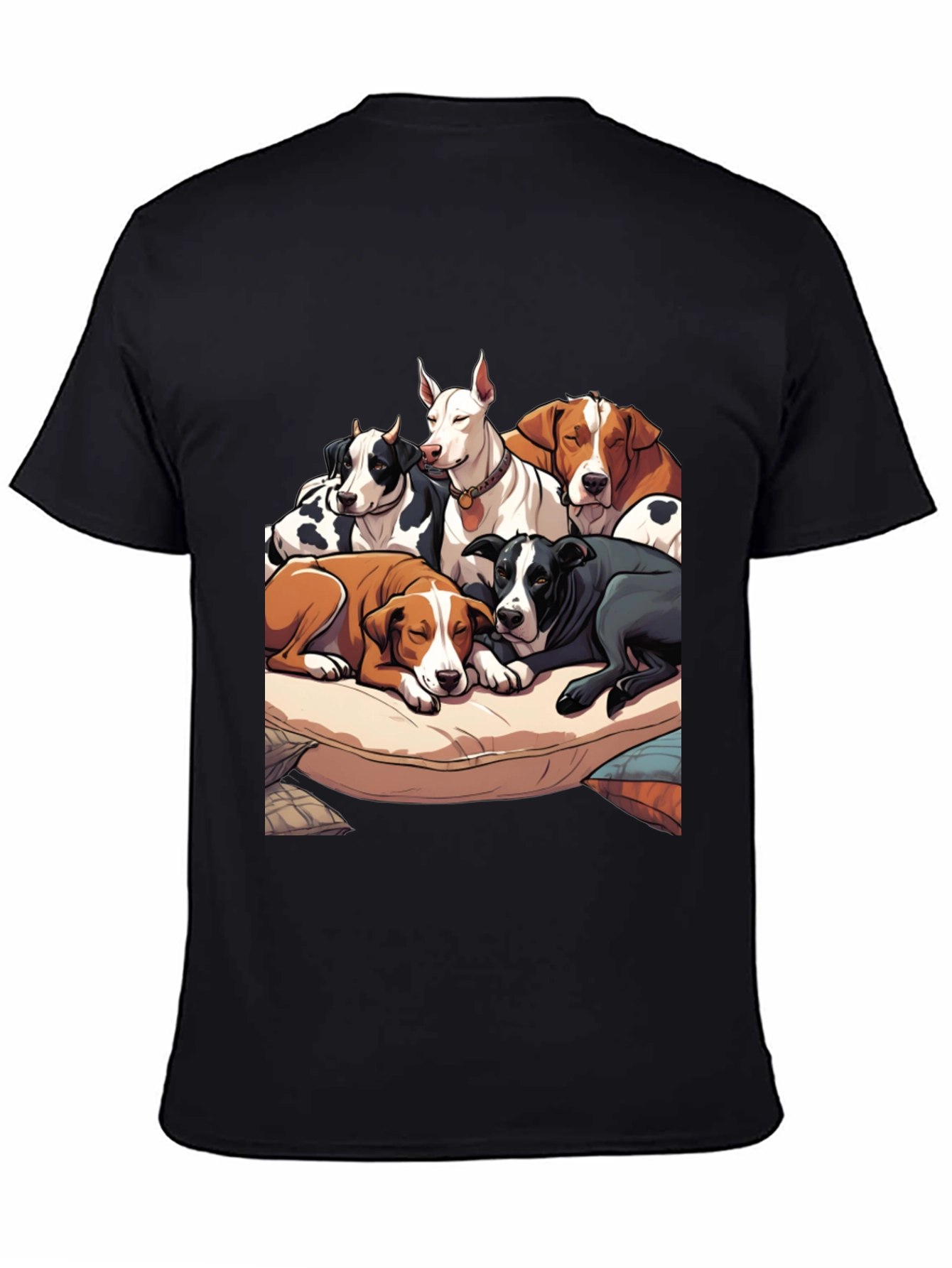 Black Dogs Pileup Graphic Tee - Soft Cotton view 4