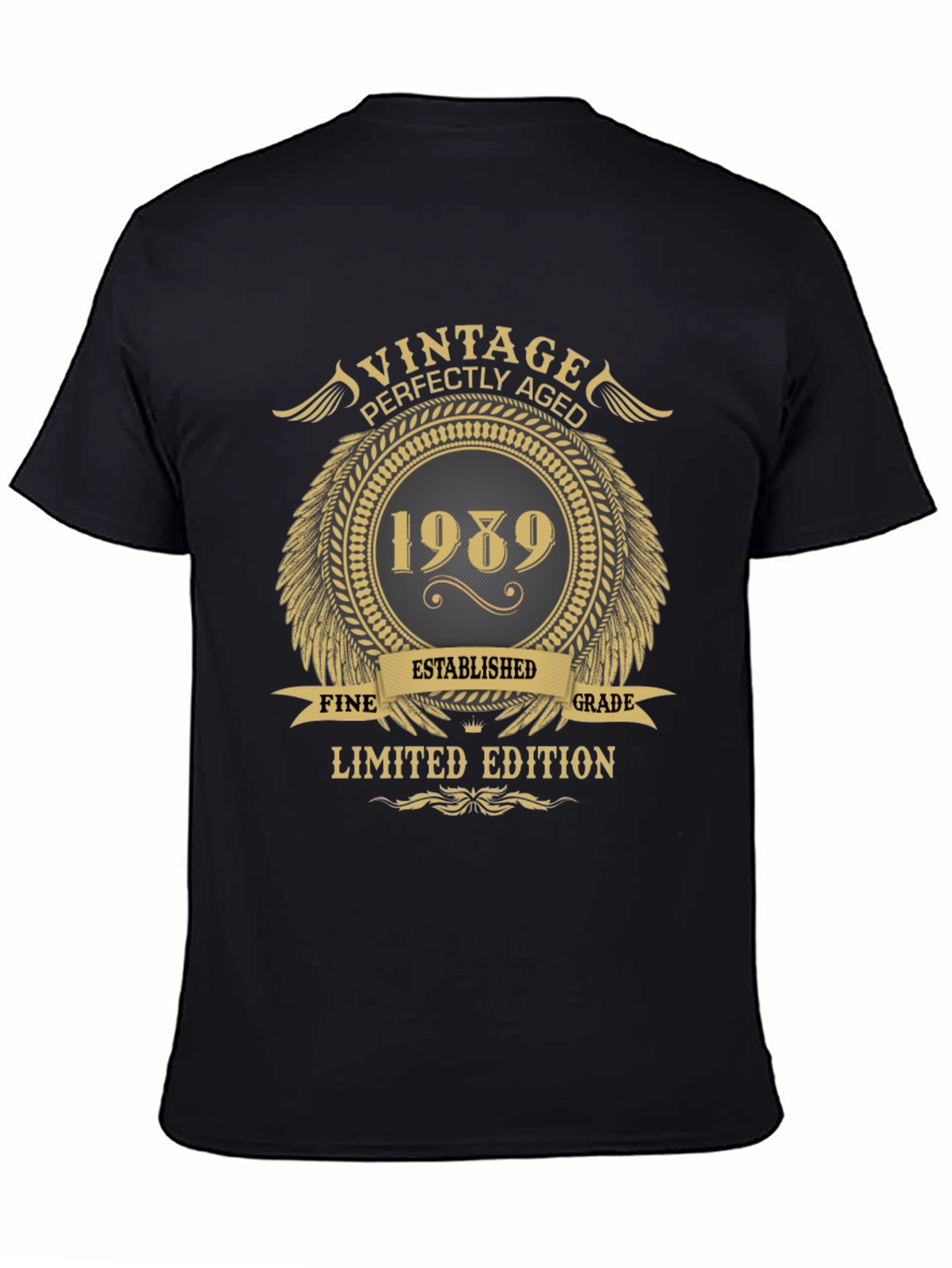 Black Vintage 1989 Limited Edition Black T-Shirt view 4