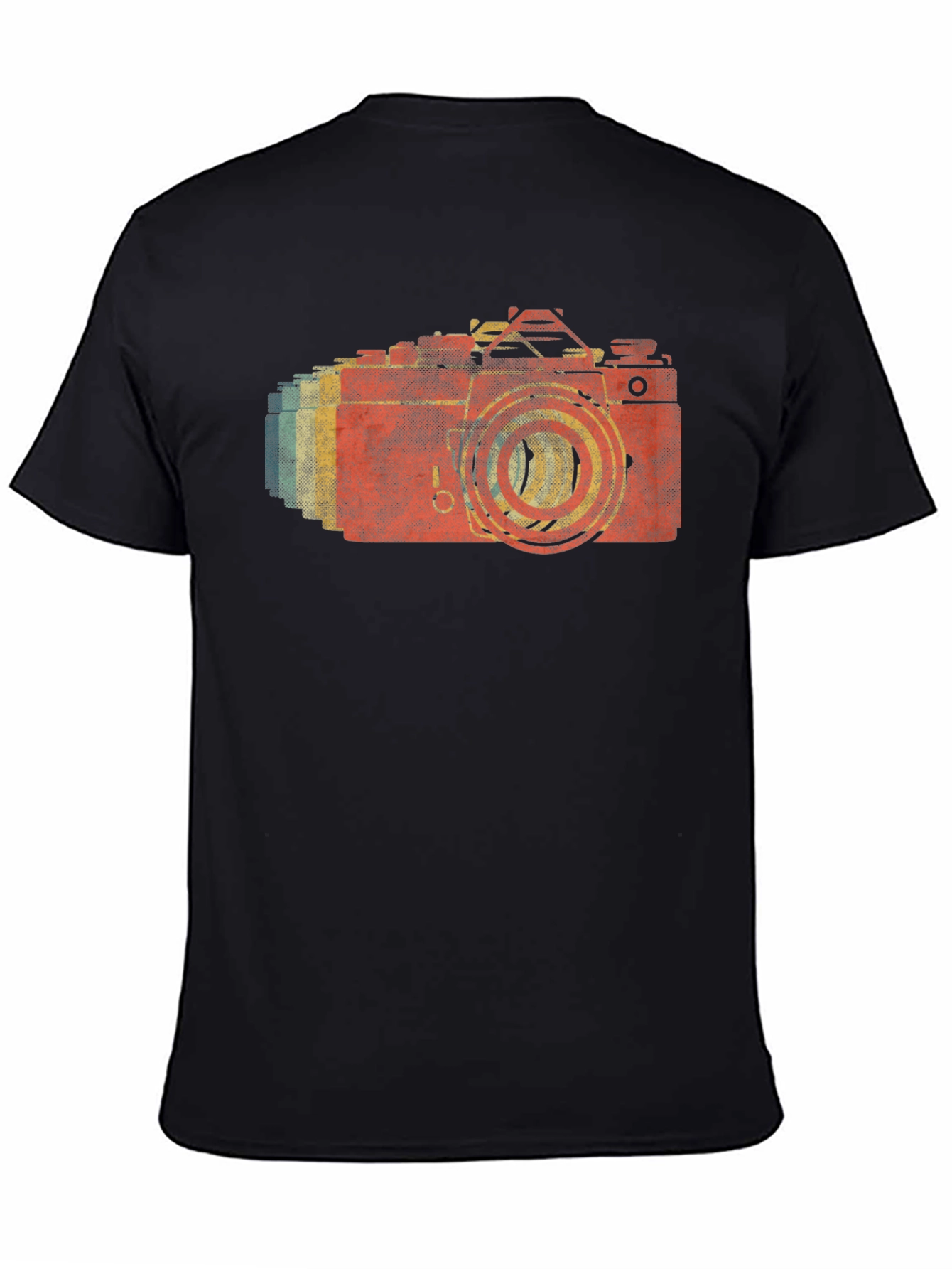 Black Retro Camera T-Shirt - Vintage Photographer Style view 4