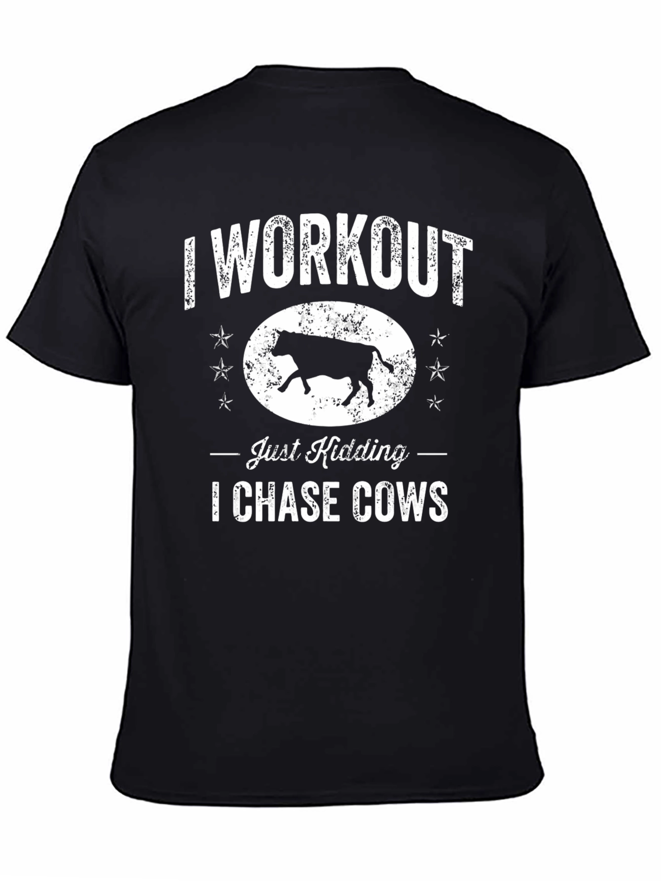 Black I Chase Cows Graphic Tee view 4