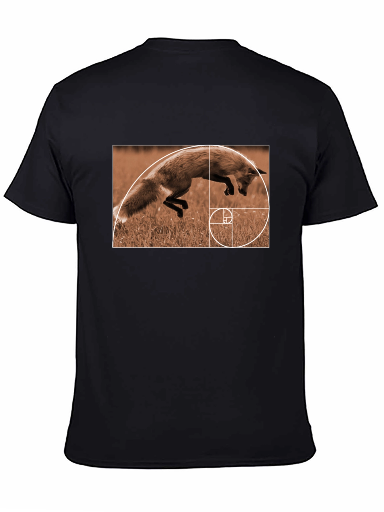 Black Fox Golden Ratio T-Shirt - Stylish Math Nature Tee view 4