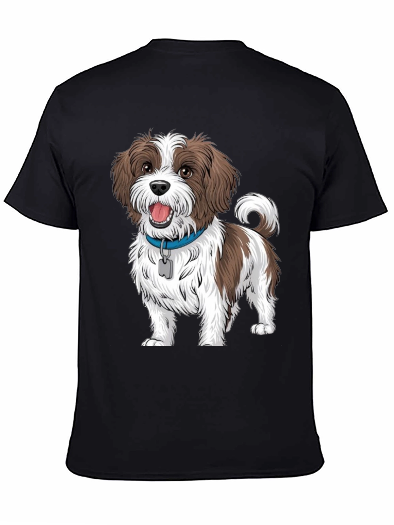 Black Dog Graphic Tee - Casual Black T-Shirt view 4